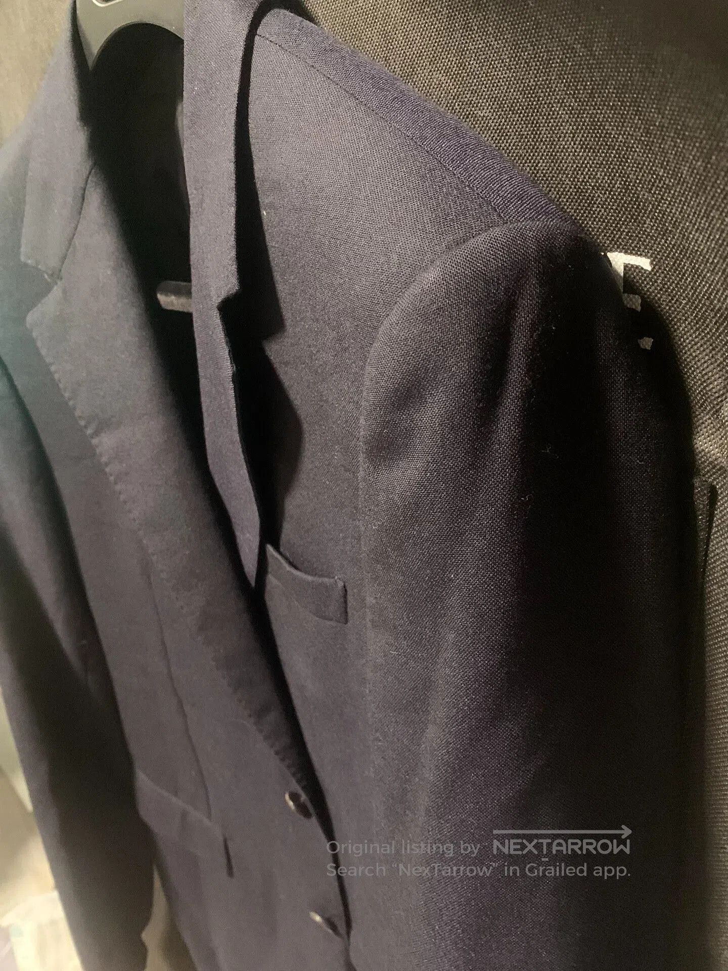 Lanvin elegant dark blue wool suit jacket. Size US M / EU 48-50 / 2 - 2 Thumbnail