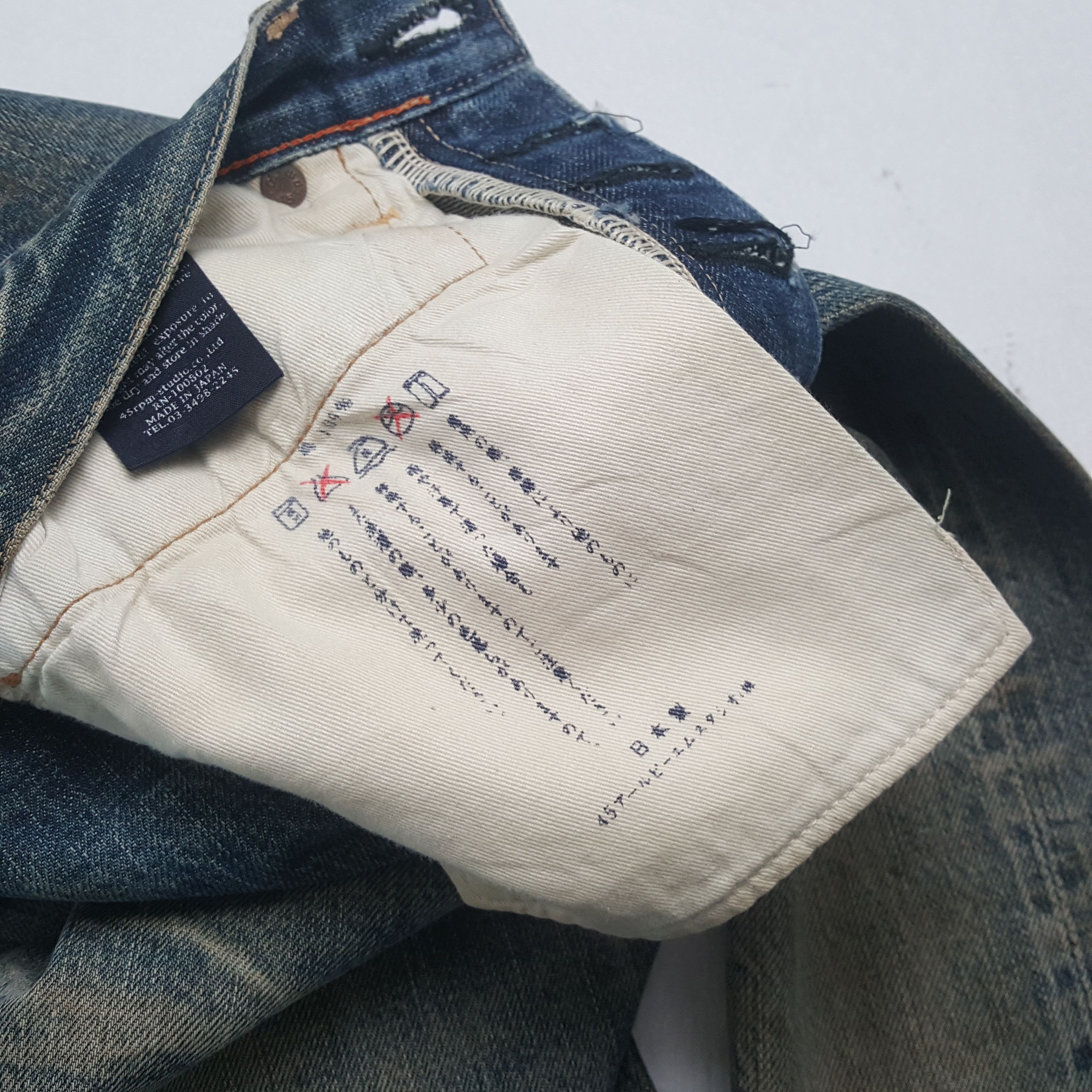 Japanese Brand × Vintage Vintage 45rpm Japanese Brand Distressed Style Jeans Size US 30 / EU 46 - 4 Thumbnail