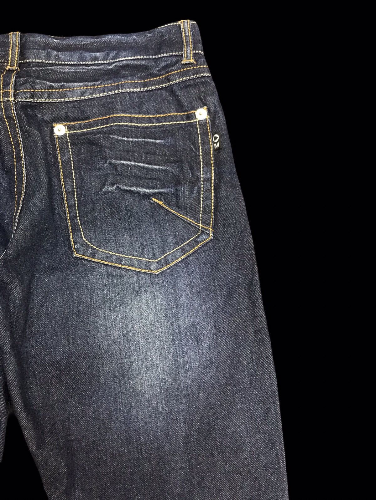 Designer × Japanese Brand × Morgan Homme 💥DENIM ART💥MORGAN HOMME SICK DOPE FADES CURVED DENIM F173 Size US 31 - 10 Thumbnail