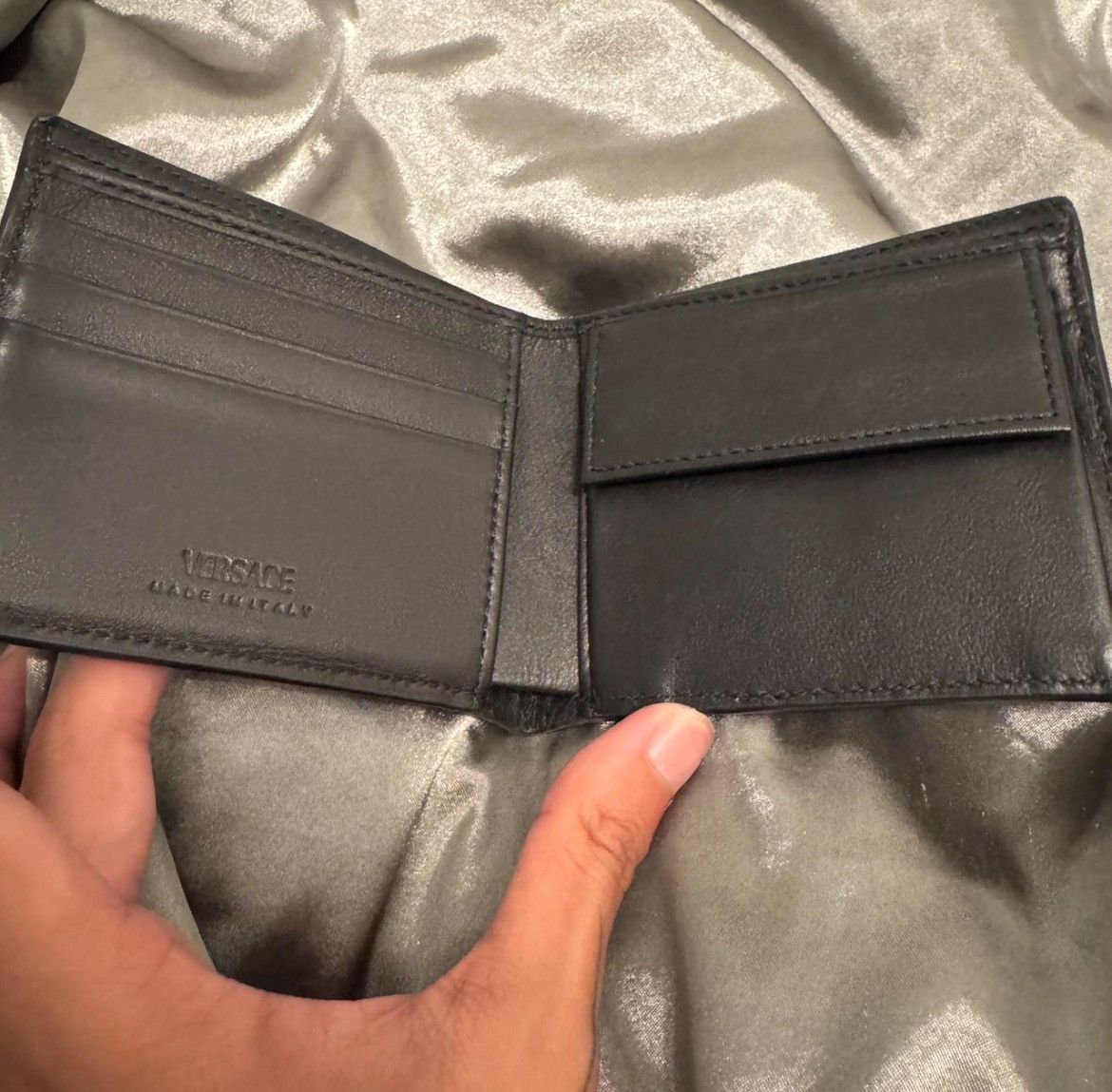 Versace Versace Medusa Metallic Silver/Gold Bifold Wallet Size ONE SIZE - 4 Thumbnail