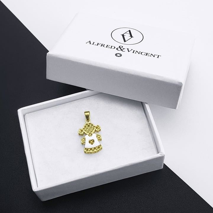 Other It's A Baby Girl Pendant in Real 2Tone 14k Yellow White Gold Size ONE SIZE - 1 Thumbnail