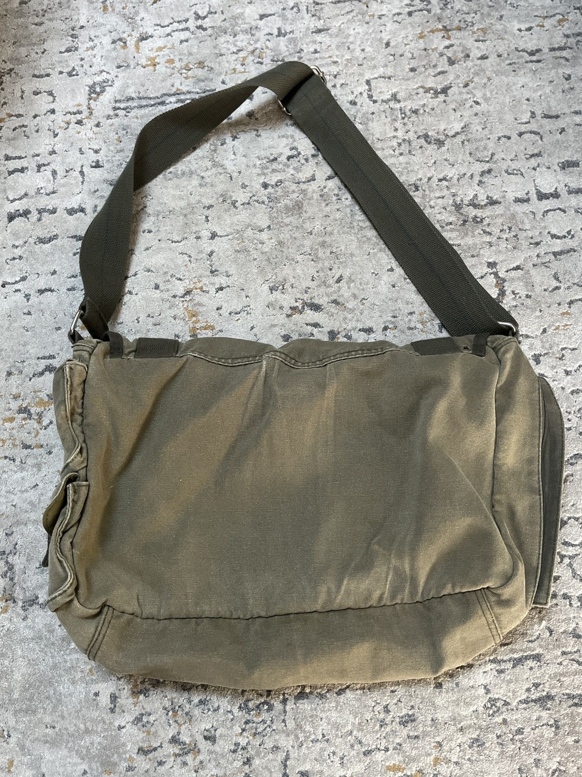 Japanese Brand olive green utilitarian messenger bag OS Size ONE SIZE - 6 Thumbnail