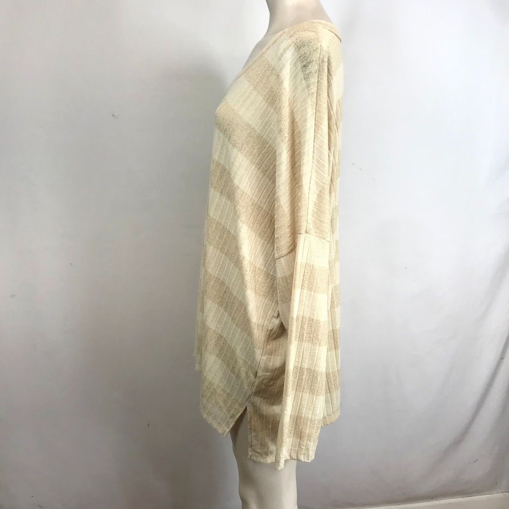 Vintage White Birch Striped Knit Long Sleeve Oversized Tunic Top Plus Size 3X Size XXL / US 16-18 / IT 52-54 - 6 Thumbnail