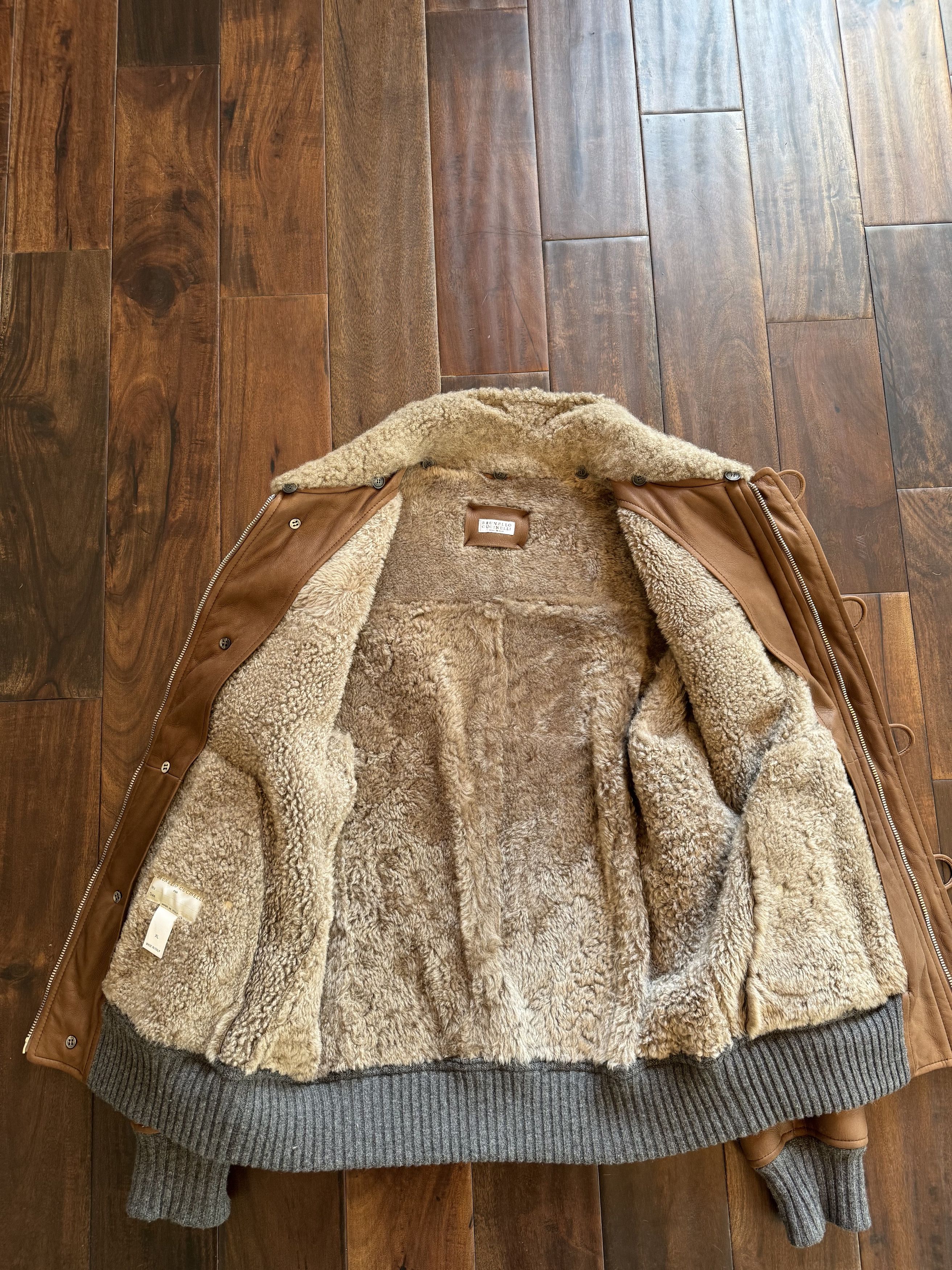 Brunello Cucinelli Suede Jacket w/Cashmere Shearling (M) Size US XL / EU 56 / 4 - 3 Thumbnail