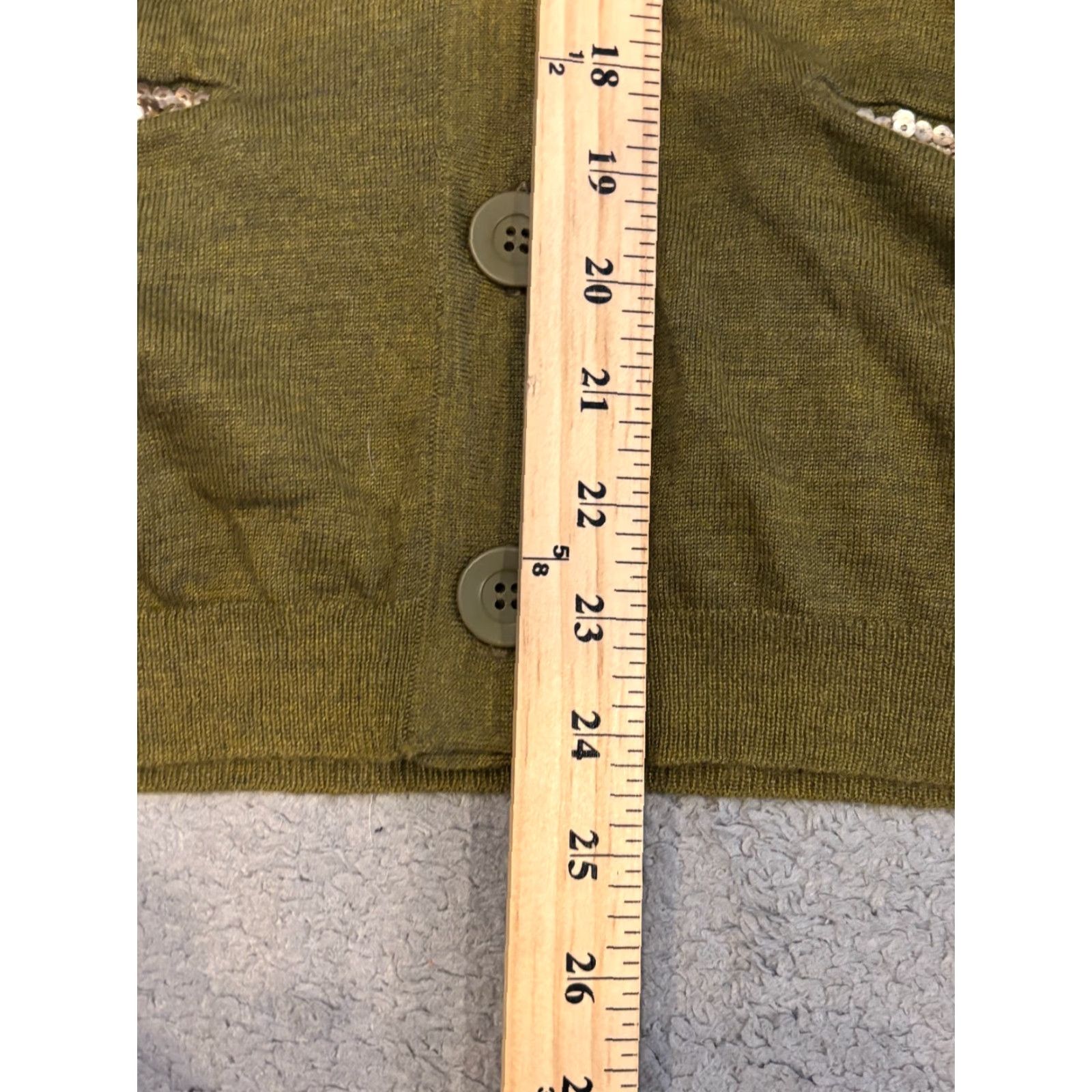 Loft VINTAGE? No. Ann Taylor Loft Cardigan Sweater Womens S Merino Wool Blend Green V Neck Knit Casual Fall Winter Spring Regular 1990s Womens Size S / US 4 / IT 40 - 4 Thumbnail