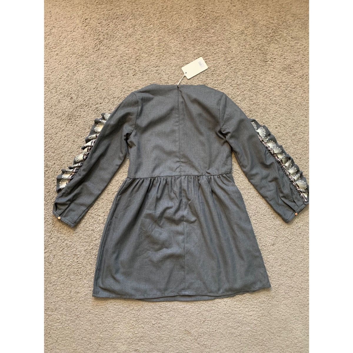 Other CARREMENT BEAU GIRL GREY RIFFLE DRESS Size XS / US 0-2 / IT 36-38 - 19 Thumbnail