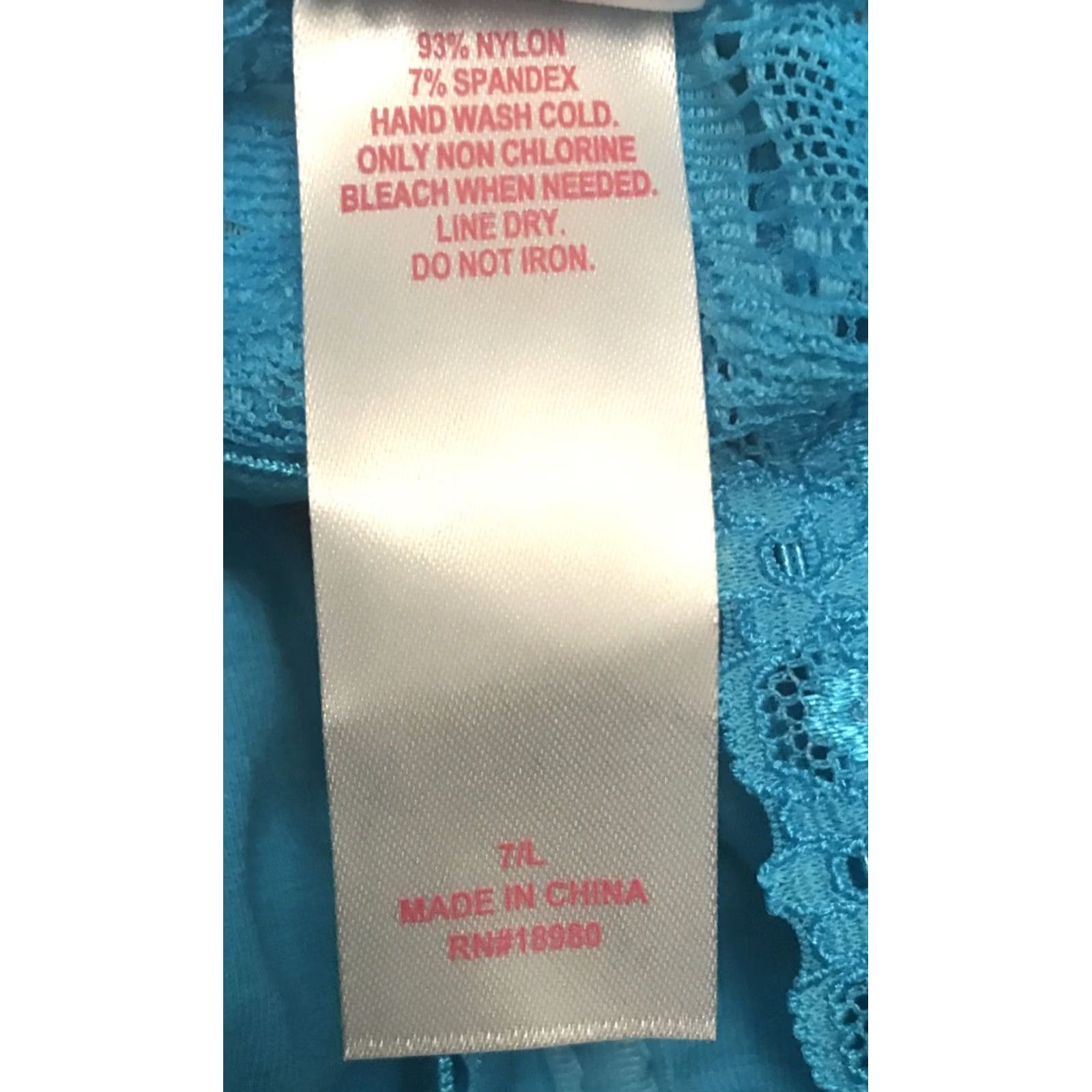 Vintage NWT Urbanology Pullover Bralette Blue Lace Large Juniors Adjustable Wireless Size ONE SIZE - 6 Thumbnail