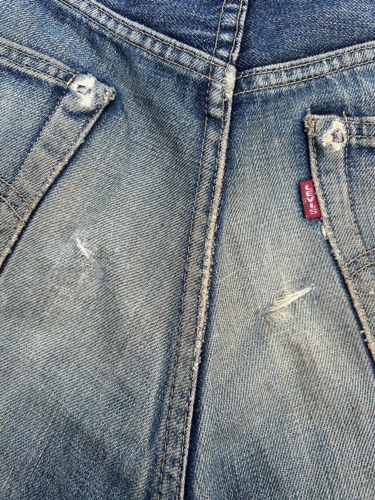 Kapital Thrashed Vintage Levis Big E Selvedge Denim Jeans Size US 33 - 15 Thumbnail