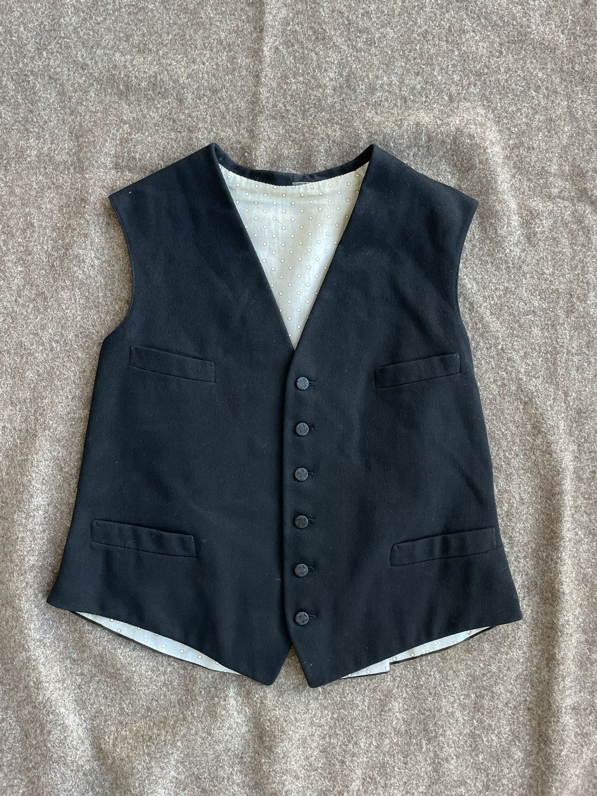 1920〜40's vintage solide wool vest BK Vintage Antique 20s-40s Solid Buckle Vest | Grailed