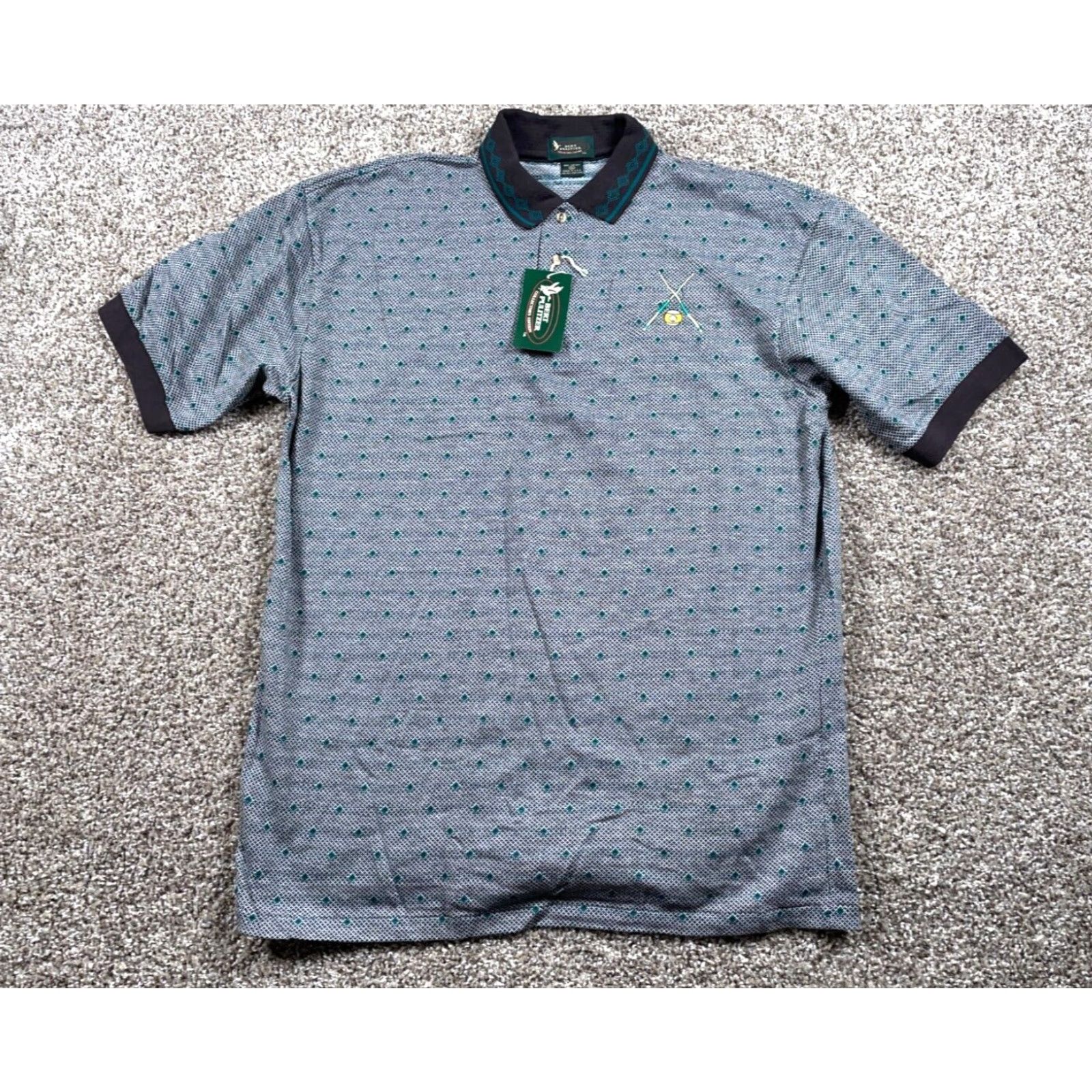 Vintage VINTAGE Bert Pulitzer Polo Shirt Men Short Sleeve XL Green Embroidered 100% Cotton Argyle 90s Retro Size US XL / EU 56 / 4 - 2 Thumbnail