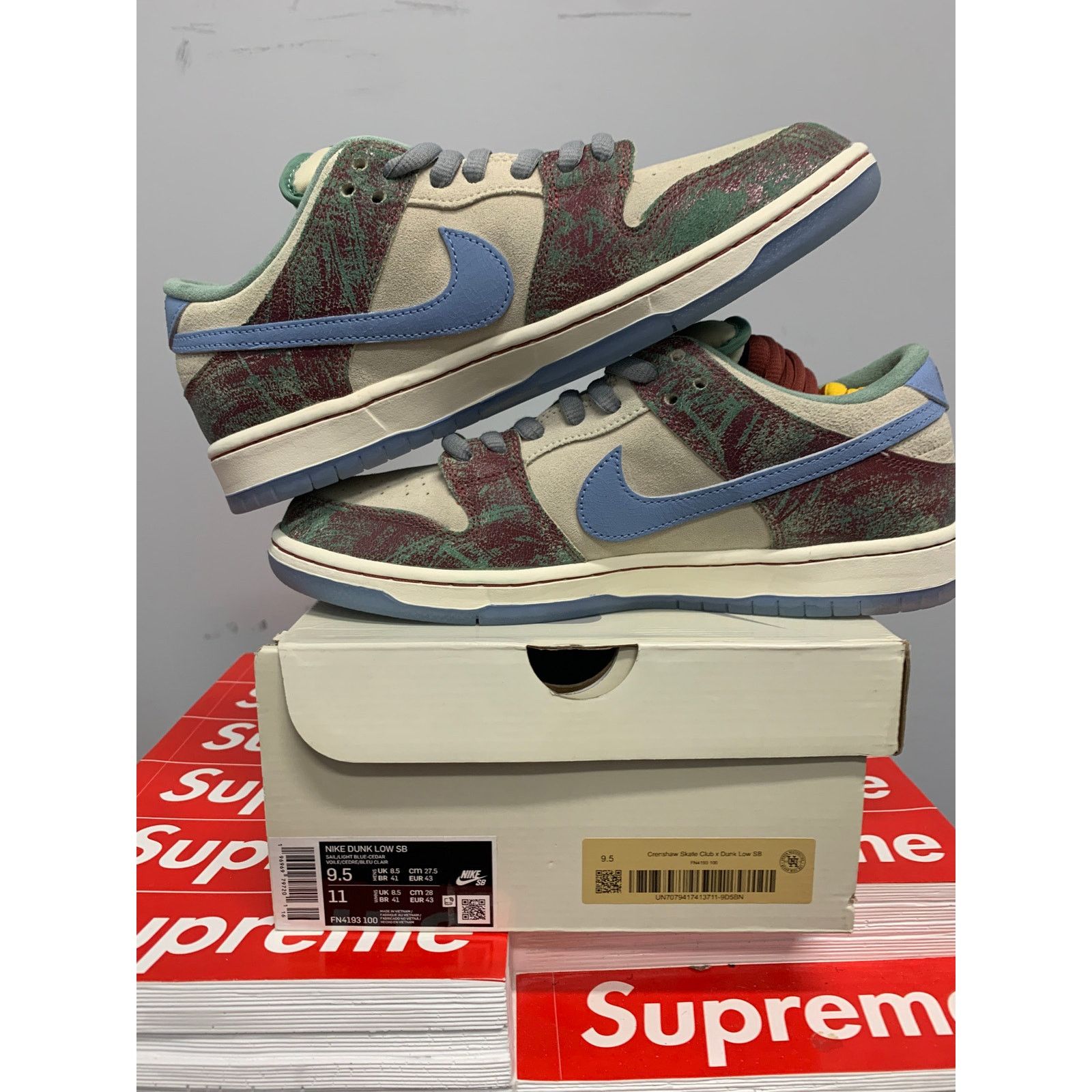 Nike Nike SB Dunk Low Crenshaw Skate Club Size 9.5 NEW SHIPS NOW Size US 9.5 / EU 42-43 - 5 Thumbnail
