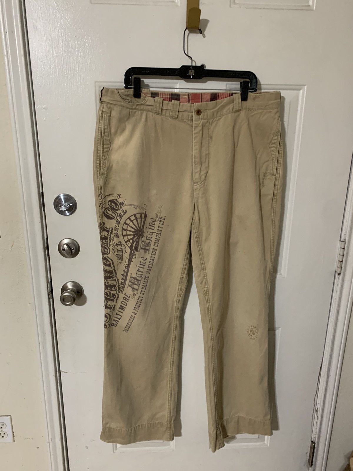 image of Polo Ralph Lauren Steamboat Co Baltimore Marine Engine Khakis Ff, Men's (Size 38)