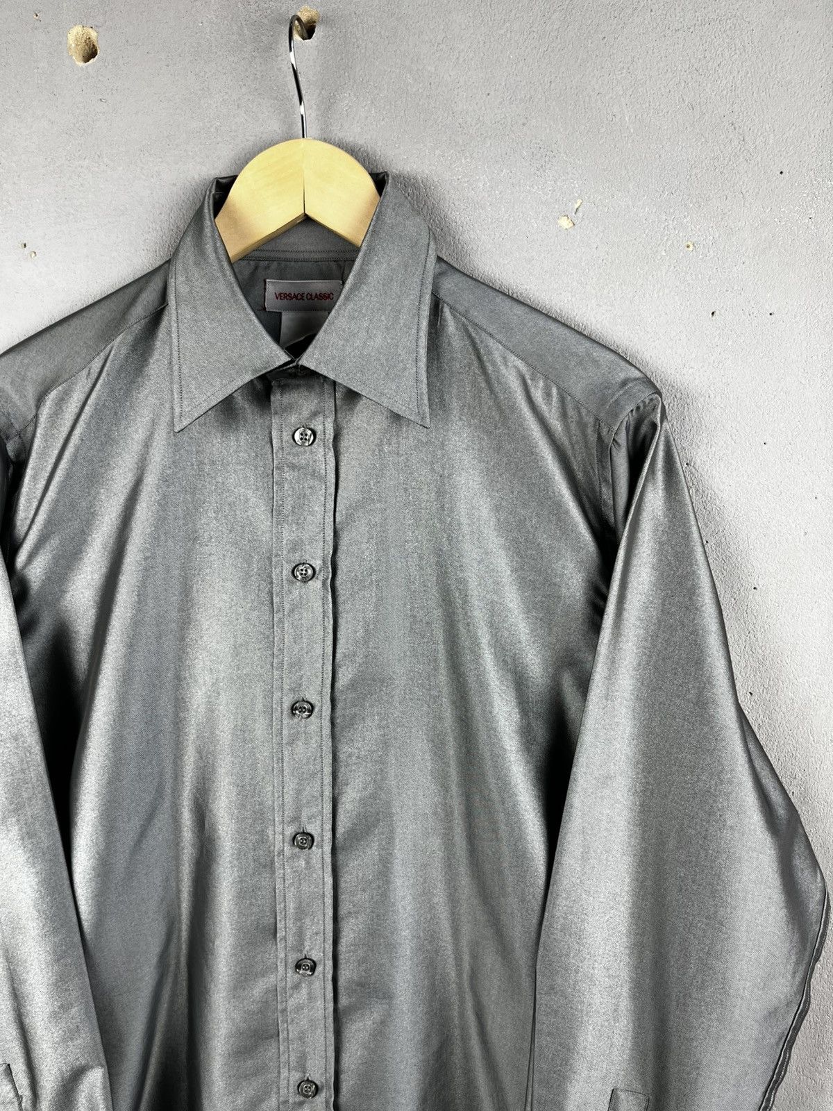 Versace Versace silver button shirt vintage size L y2k Size US L / EU 52-54 / 3 - 4 Thumbnail