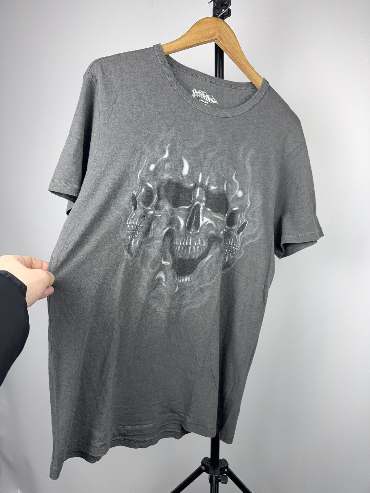 Vintage 00s Highway To Hell Triple Skull Graphic USA Biker T-Shirt L Size US L / EU 52-54 / 3 - 2 Thumbnail
