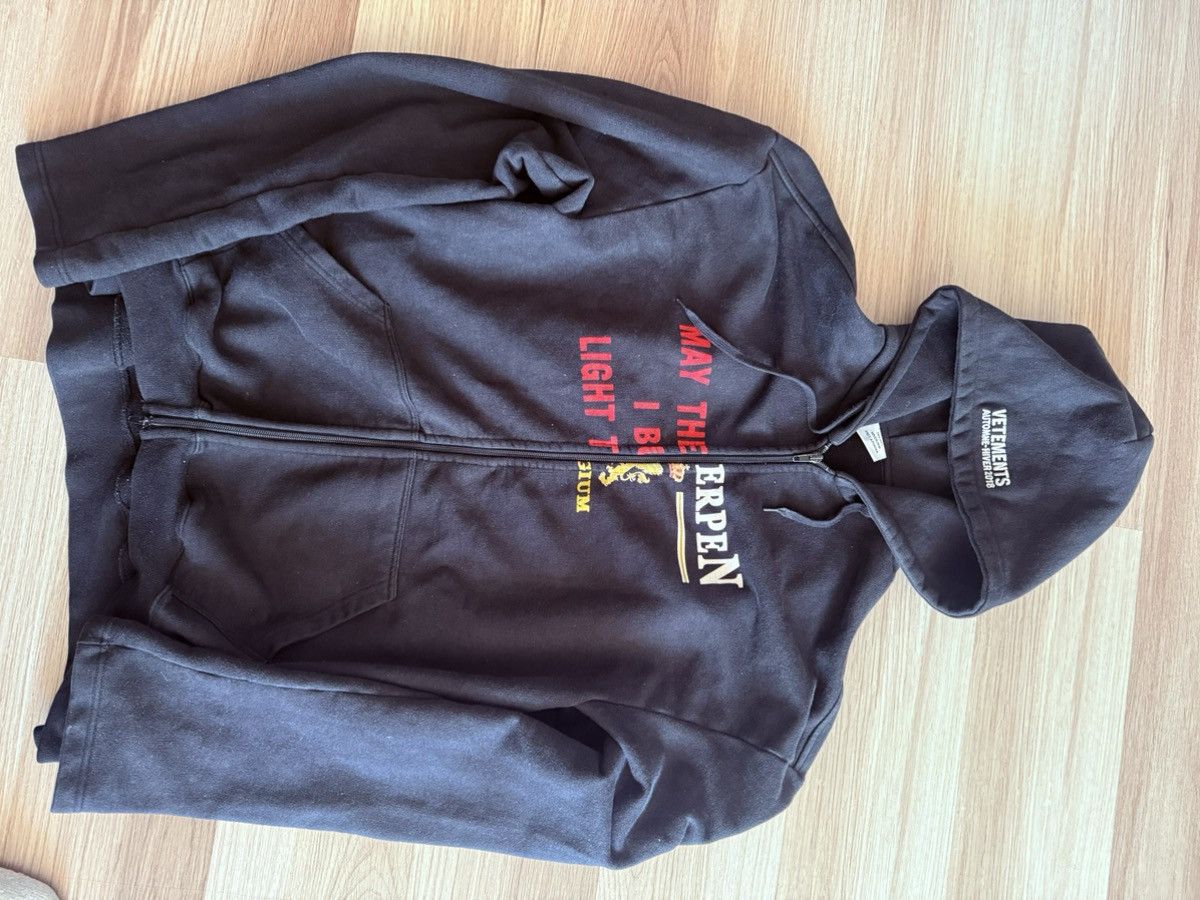 Vetements Vetements May The Bridges Antwerpen Zip Up Hoodie AW17