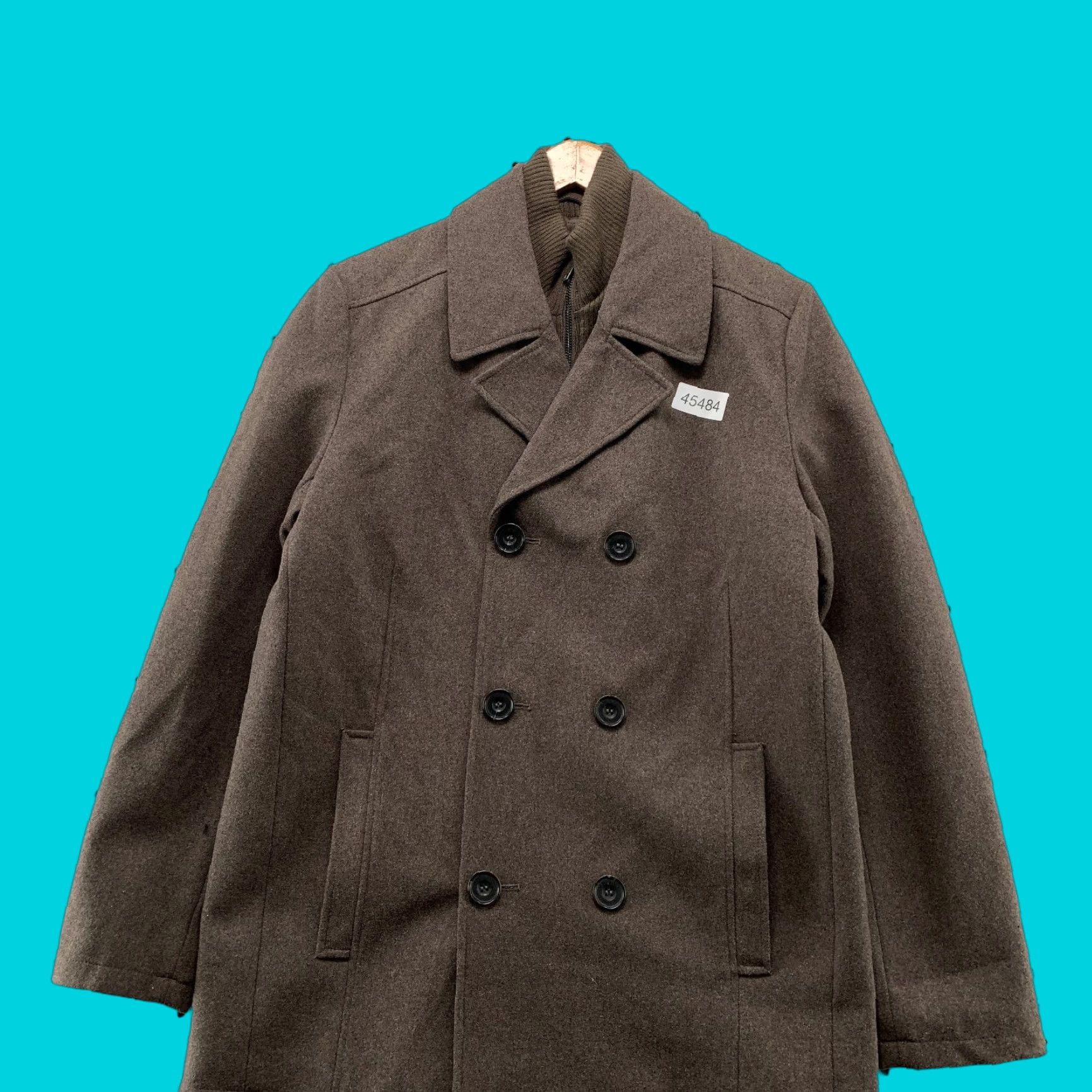 Kenneth Cole Keninneth Cole Wool Peacoat Mens M Brown Zip Coat Business Coat Size US M / EU 48-50 / 2 - 1 Thumbnail