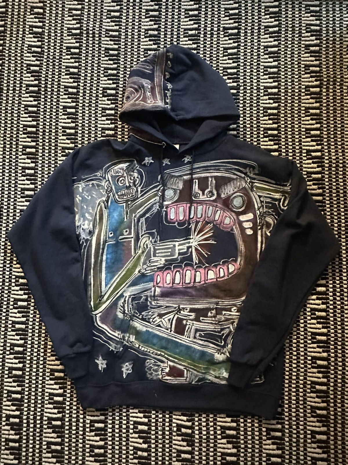 Other Navy Painted Hanes Hoodie Size US M / EU 48-50 / 2 - 1 Preview