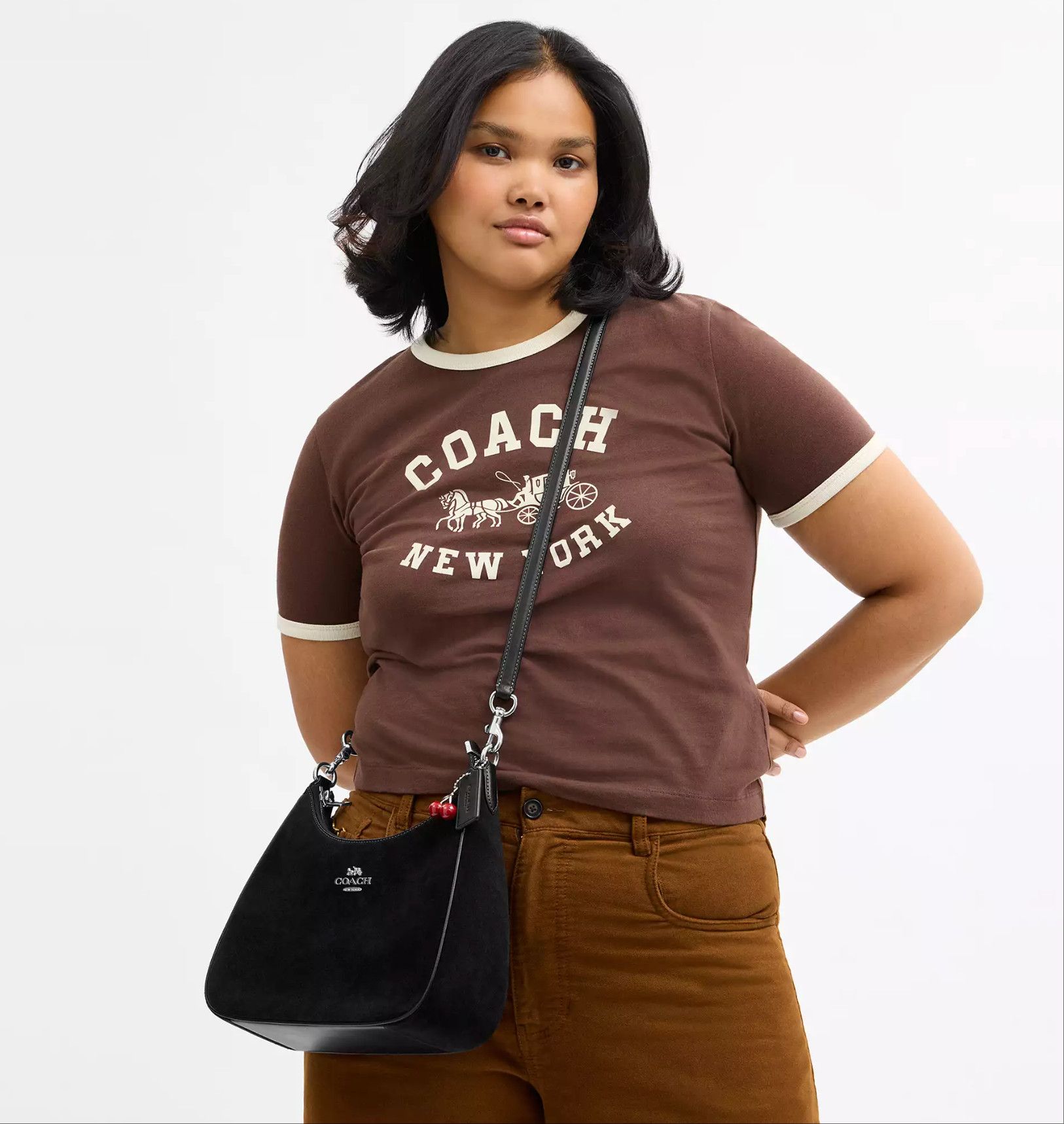 Coach NWT COACH Teri Hobo Bag With Cherry Charm CCZ88 🍒 Size ONE SIZE - 12 Thumbnail