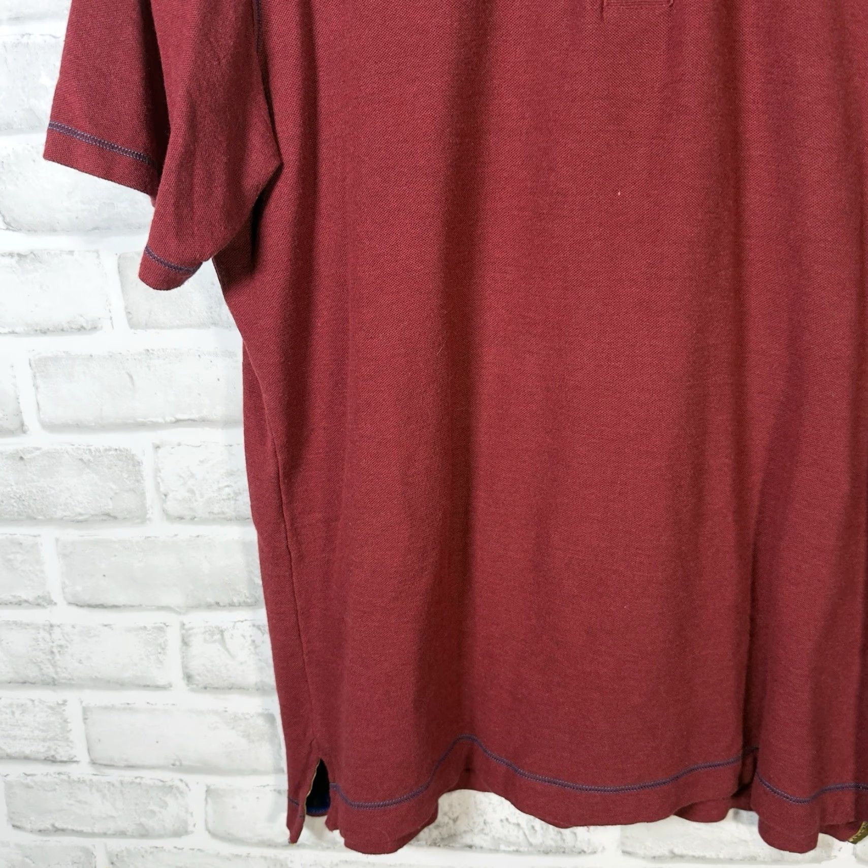 Robert Graham Robert Graham Polo Shirt Red Cotton Blend Classic Fit Mens Size L Size US L / EU 52-54 / 3 - 3 Thumbnail