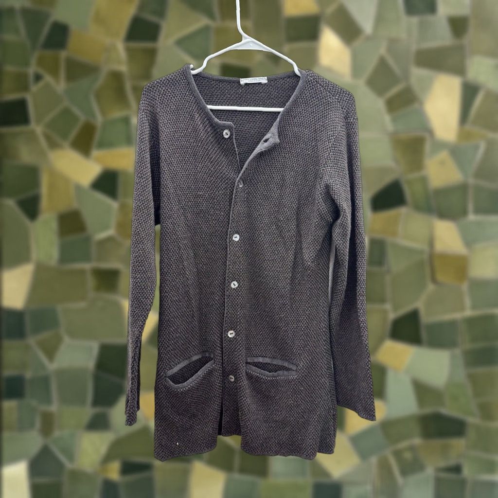 Vintage Joan Vass Womens Cardigan Size 1 Brown Button Up Long Sleeve Pockets Size XS / US 0-2 / IT 36-38 - 1 Thumbnail