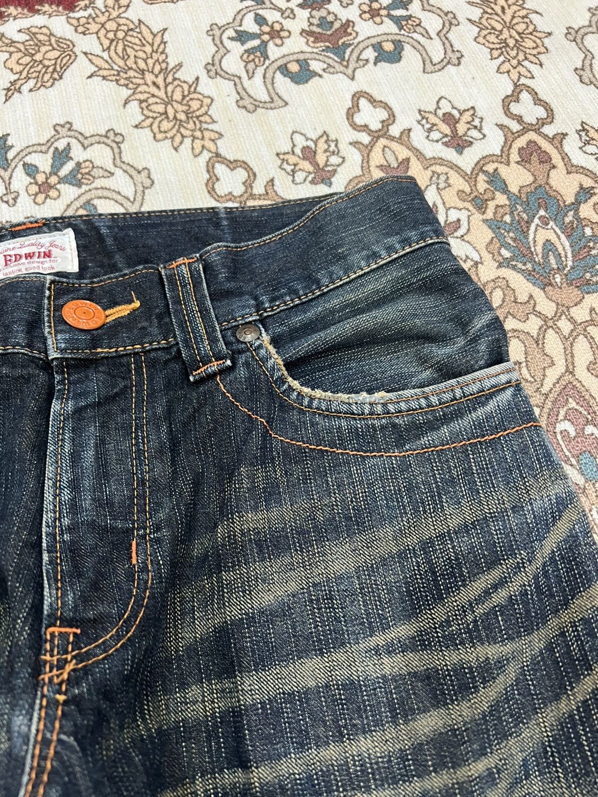 Edwin 💥Flare💥Vintage Edwin XV Exclusive Vintage Distress Jean Size US 32 / EU 48 - 9 Thumbnail