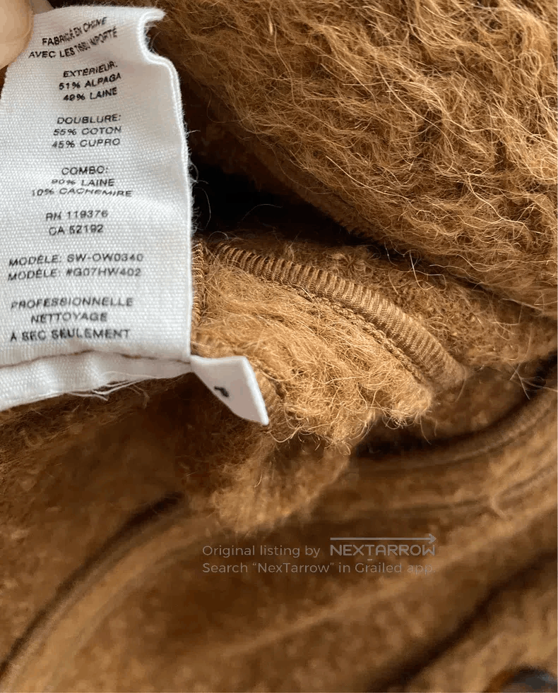 Helmut Lang Helmut Lang Alpaca Wool Blend Coat, Size S Brown Yellow, A Size S / US 4 / IT 40 - 5 Thumbnail