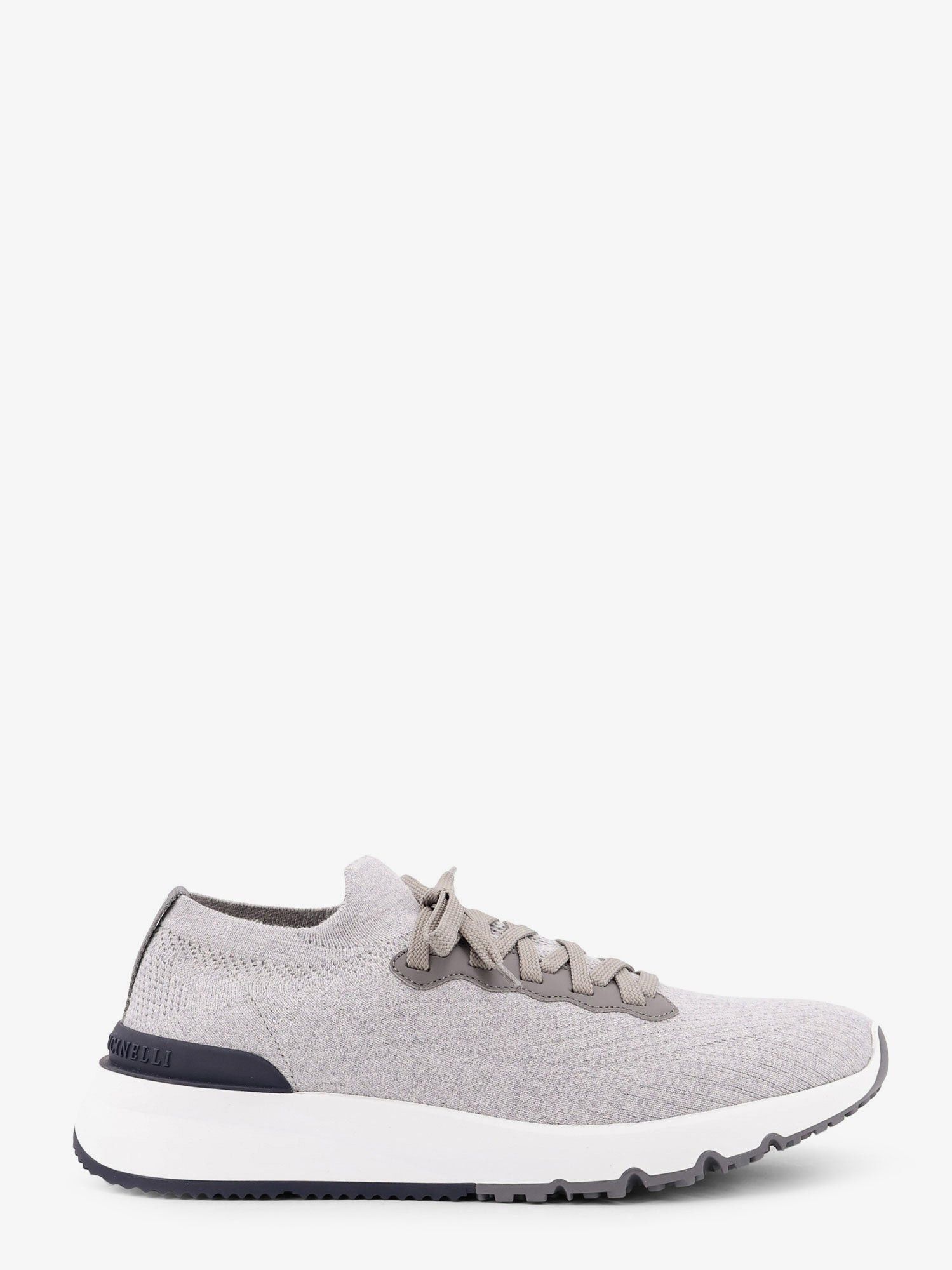 Brunello Cucinelli Low-Top Cotton Knit And Leather Sneakers Size US 12 / EU 45 - 1 Thumbnail