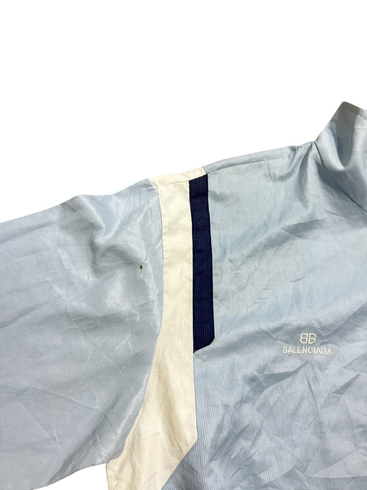 Balenciaga VINTAGE Balenciaga Paris Track Jacket Light Blue Size US L / EU 52-54 / 3 - 8 Thumbnail