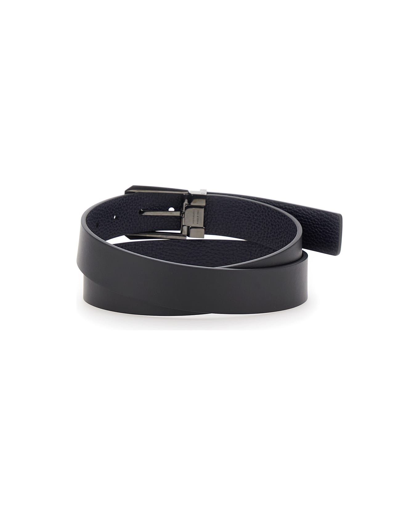 Salvatore Ferragamo o1s22i1n1025 Size: 115 / Reversible Belt in Blue Size 46 - 2 Thumbnail