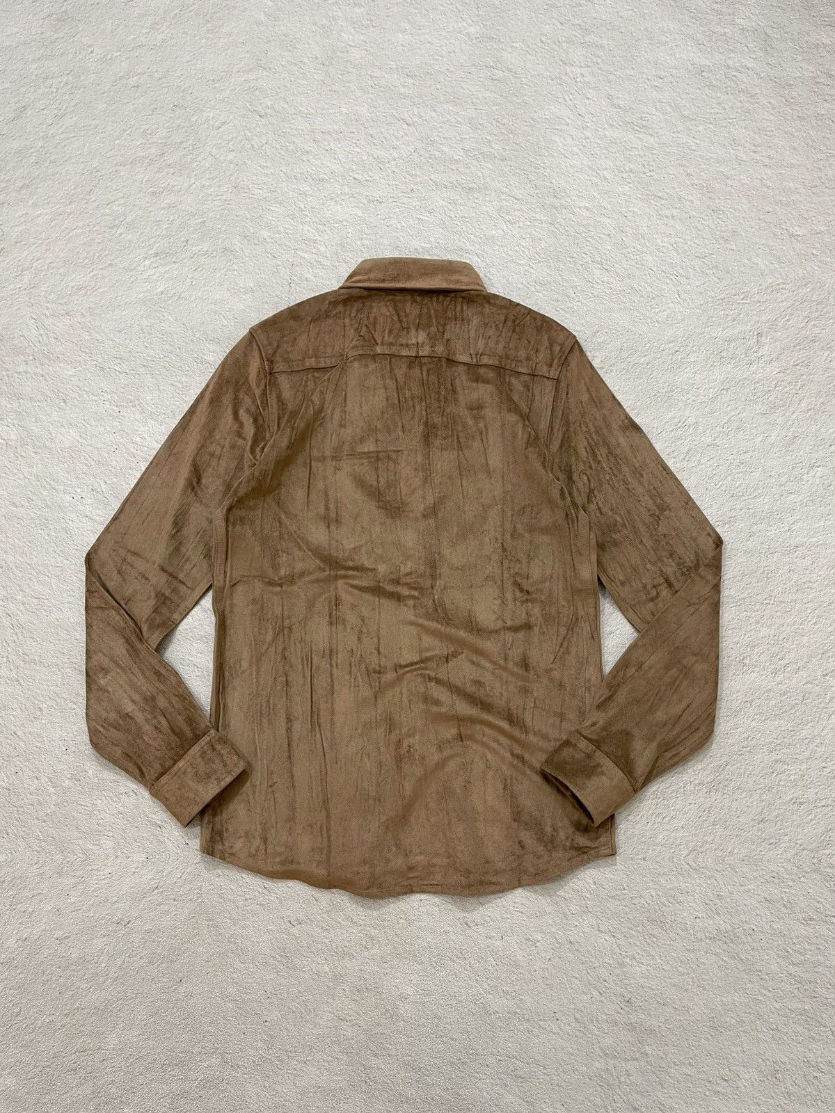 Le Grande Bleu (L.G.B.) 2000s Fuga Brown Velour Shirt Suede Y2K ifsix Hysteric Goa Size US S / EU 44-46 / 1 - 8 Thumbnail