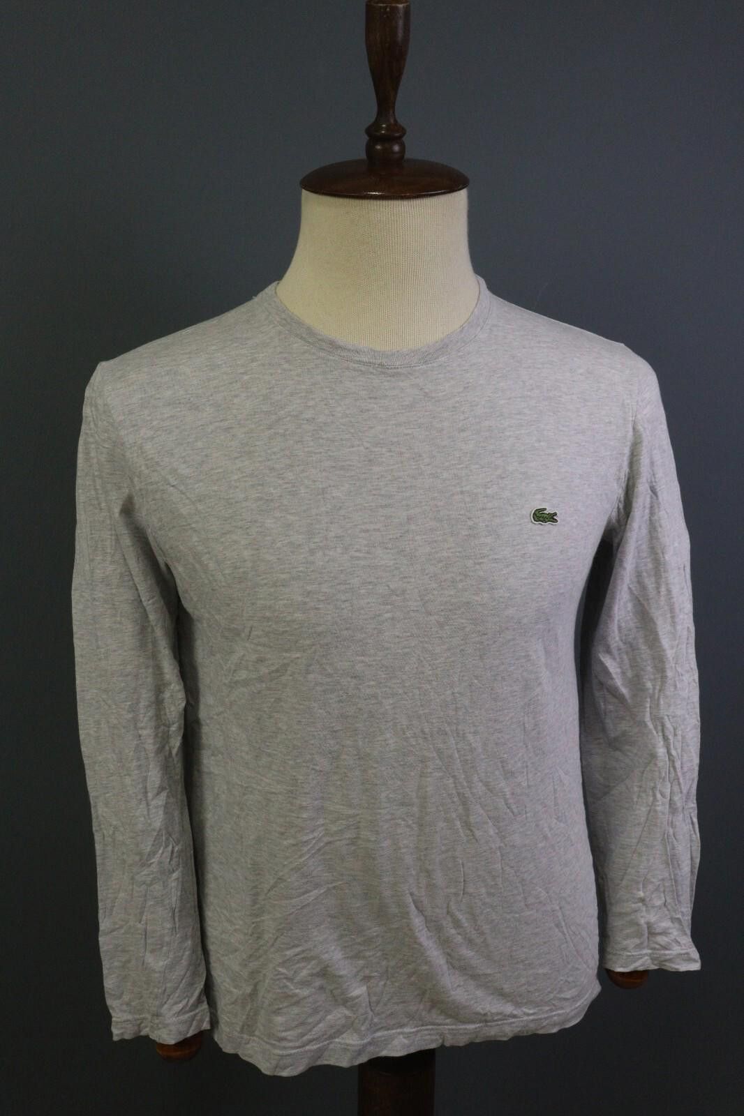 Lacoste Lacoste Regular Fit Gray Crocodile Logo T-Shirt Size M Size US M / EU 48-50 / 2 - 9 Thumbnail