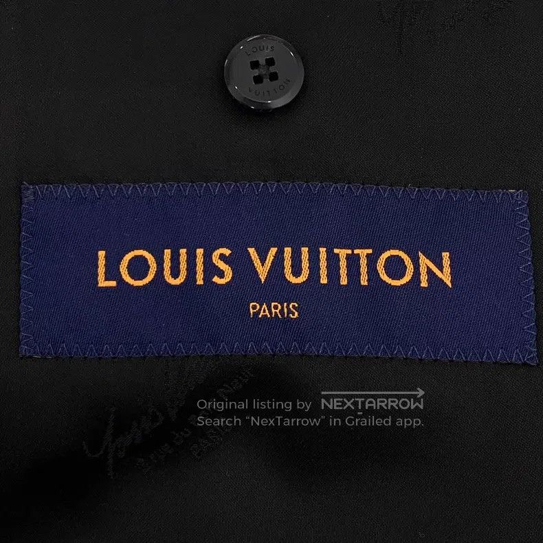 Louis Vuitton Louis Vuitton Black presbyopic full-print wool lapel zip j Size US XL / EU 56 / 4 - 5 Thumbnail