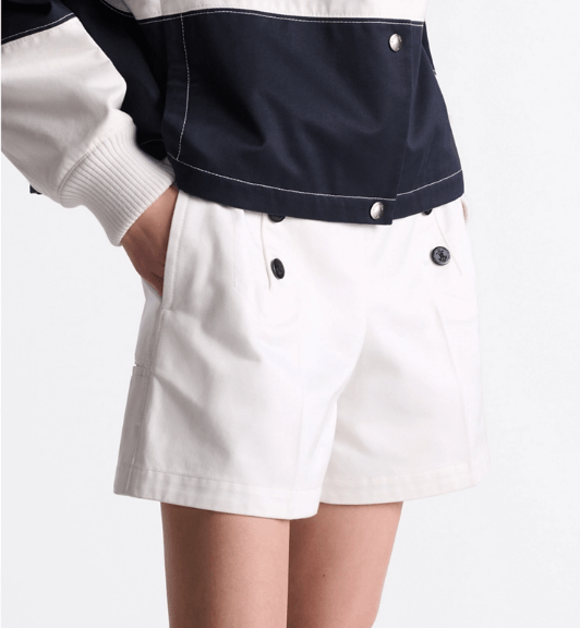 Dior o1w1db10925 447P37 Sailor Short in White Size 26" / US 2 / IT 38 - 6 Thumbnail