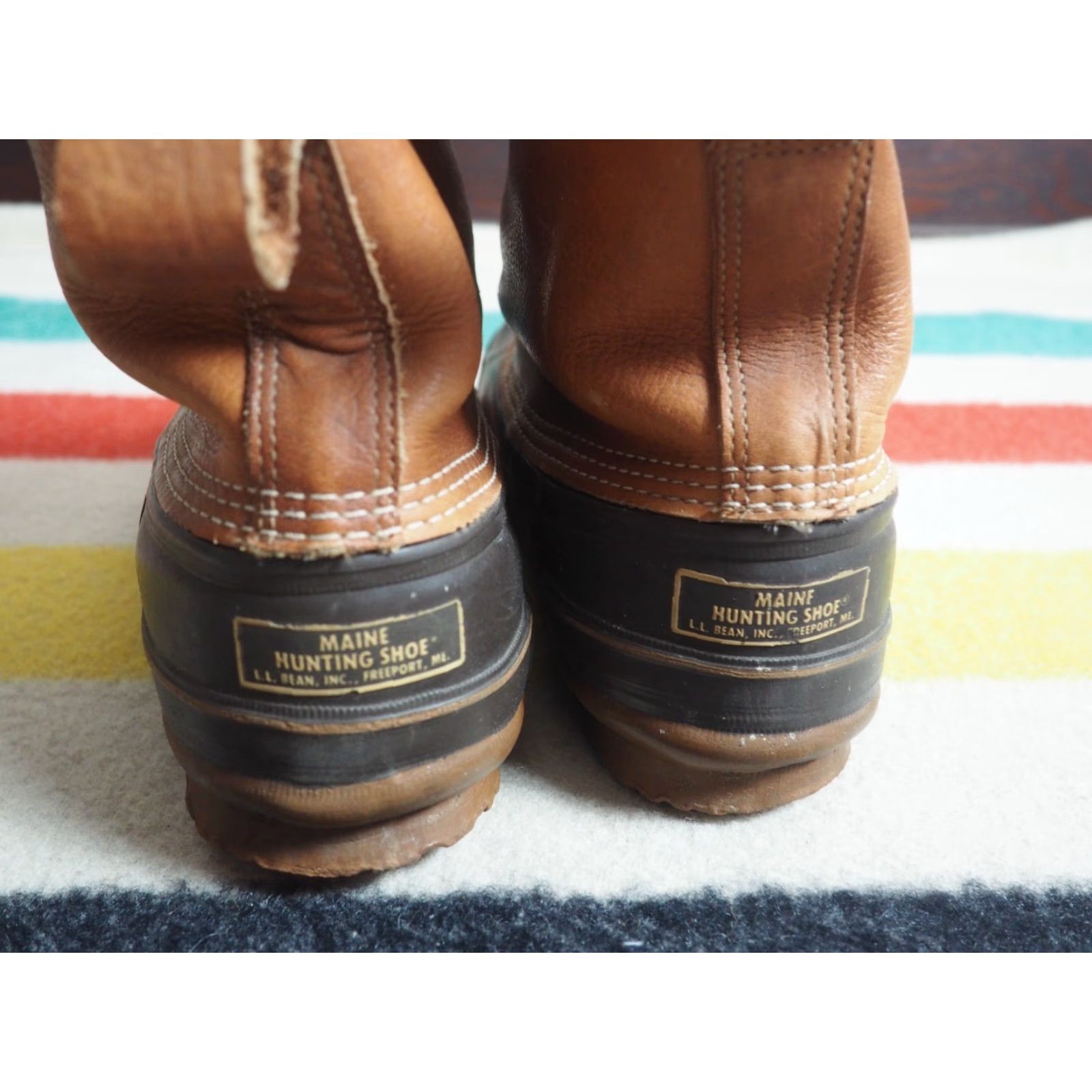 Vintage VINTAGE LL Bean Brown Leather Sherpa Lined Maine Hunting Boots Mens US 13 USA Leather Boots Snow Boots Winter 70s Outdoors Mens LLBean Bean Boots Size US 13 / EU 46 - 5 Thumbnail