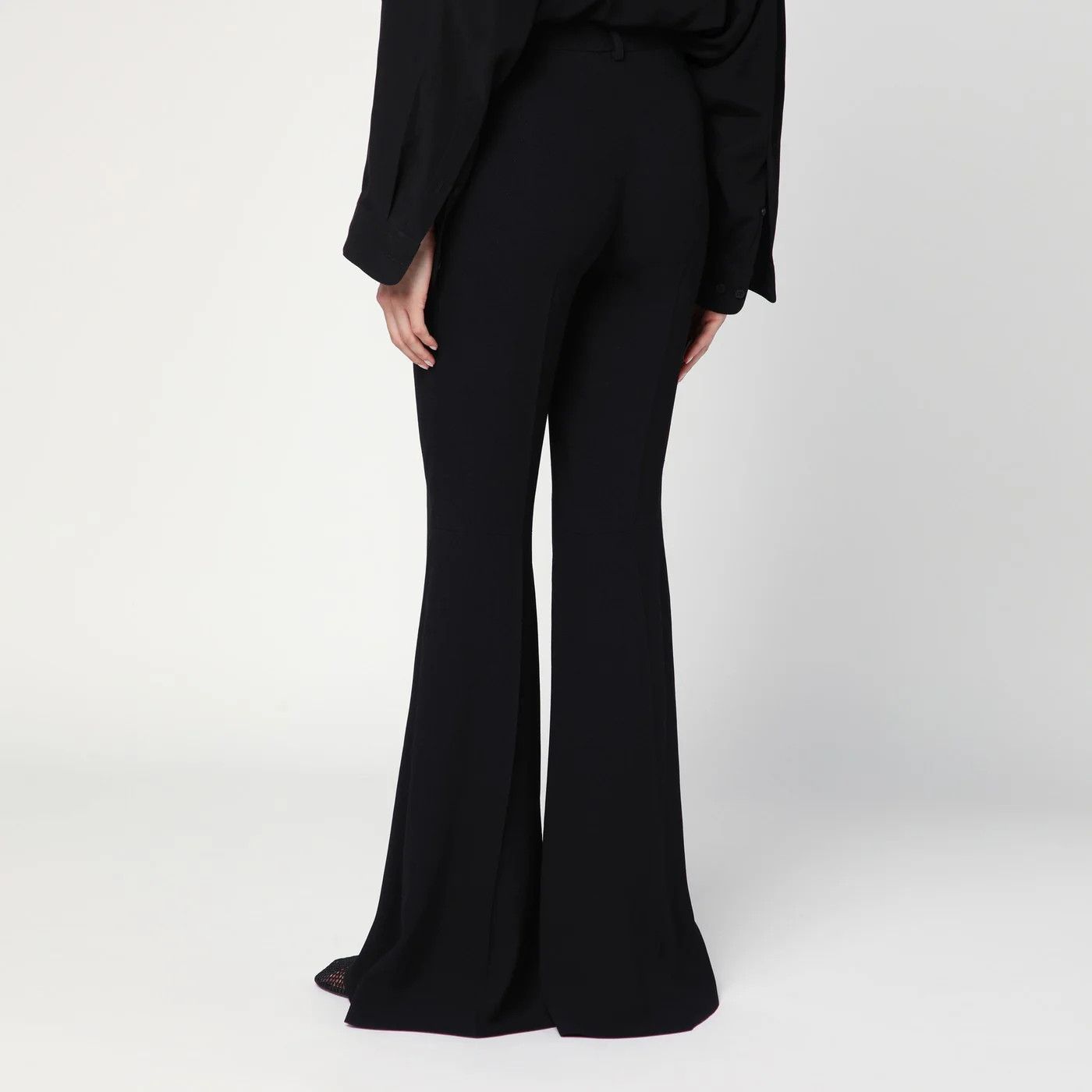 Balenciaga o1d2blof0426 Flared Pants in Black Size 27" / US 4 / IT 40 - 4 Thumbnail