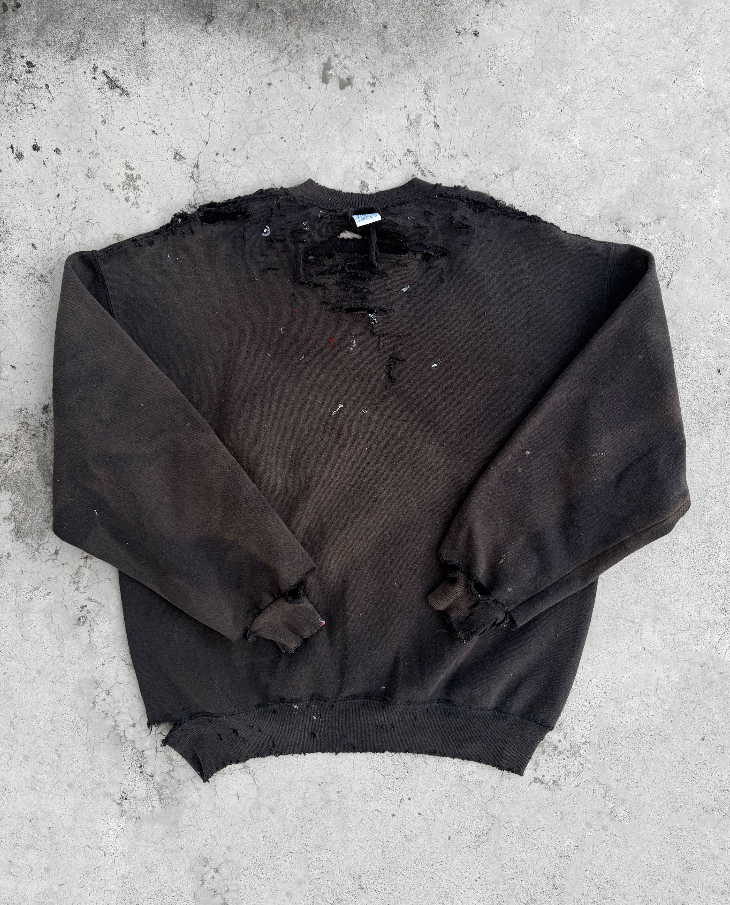 Vintage 90s Thrashed Distressed & Faded Russell Sweatshir ERD Grunge Size US XL / EU 56 / 4 - 9 Thumbnail