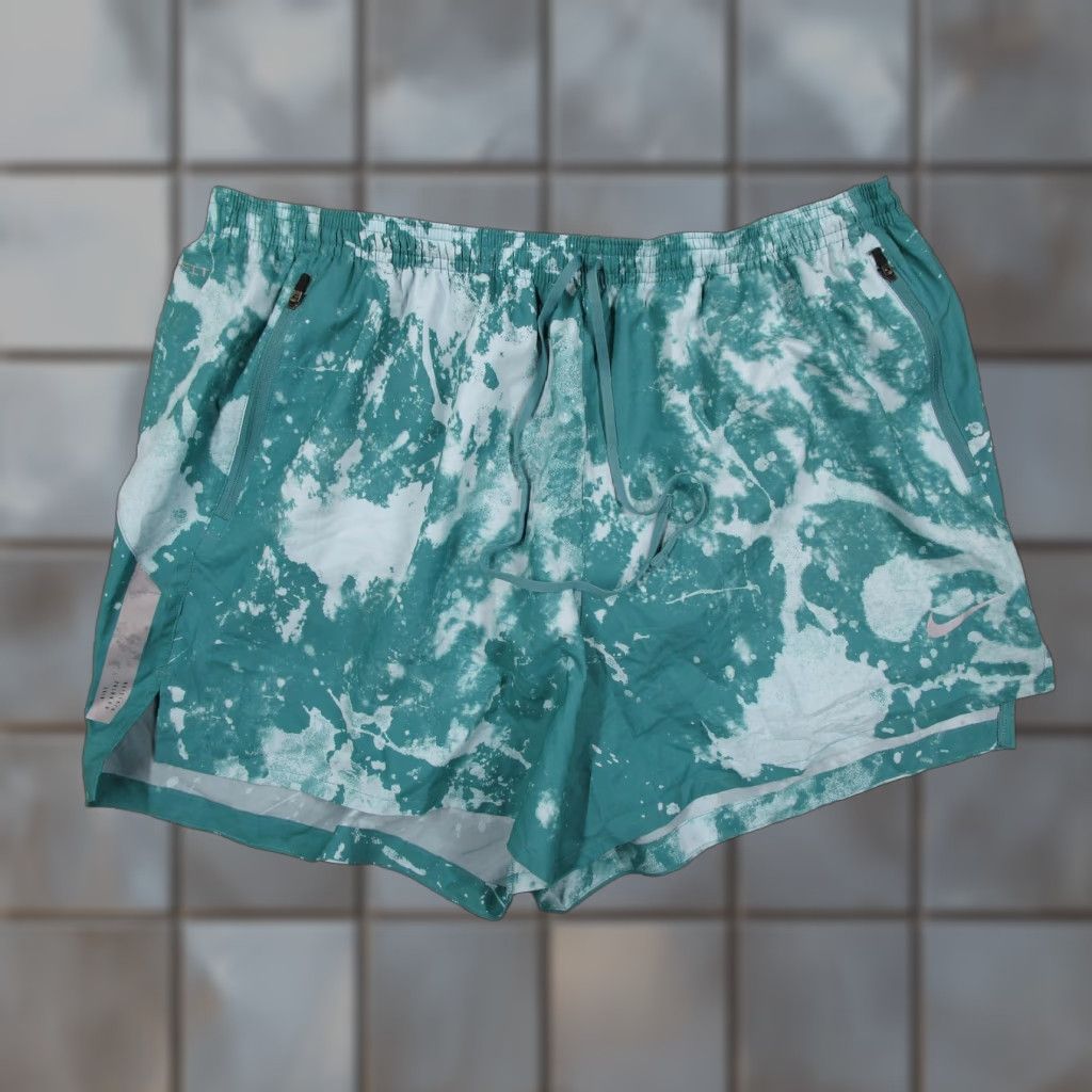 Nike Dri-FIT Running Shorts Mens 2XL Green Spotted 4
