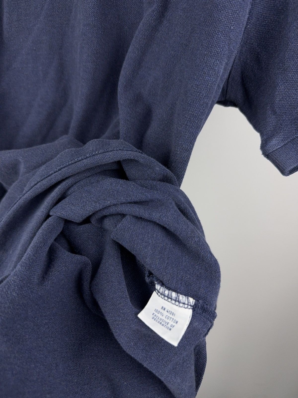 Polo Ralph Lauren Vintage 90s Polo Ralph Lauren Navy Slim Fit Polo Shirt L Size US L / EU 52-54 / 3 - 6 Thumbnail