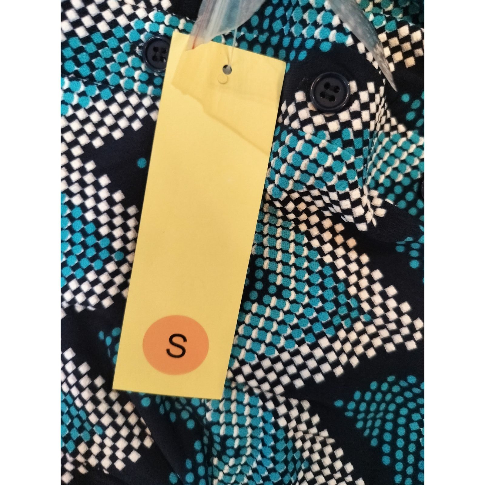 Other Tacera Chevron Print Sleeveless Shirt Dress S Tie Waist Blue Size S / US 4 / IT 40 - 9 Thumbnail