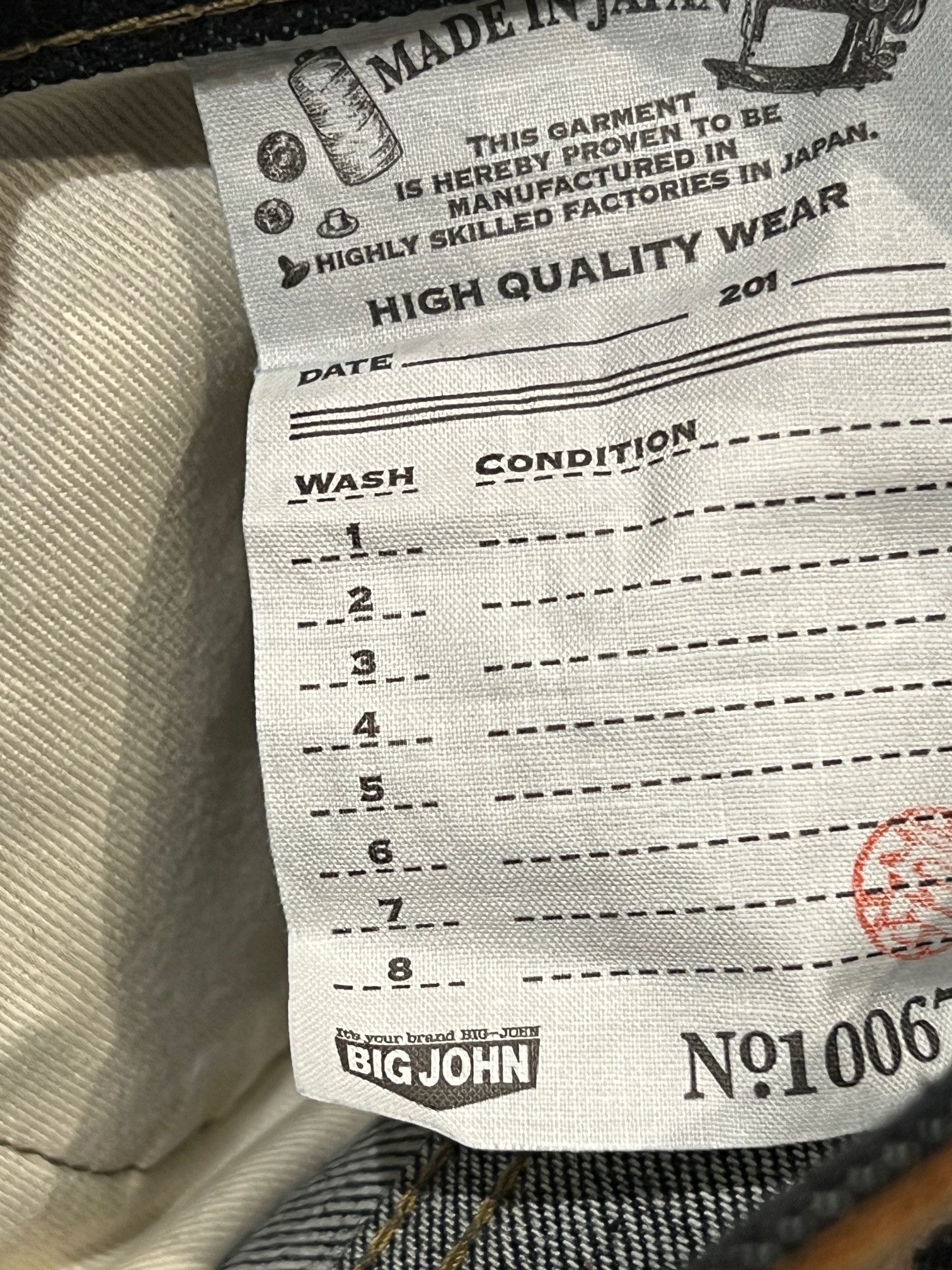 Big John Big John M107F Raw Stretch Selvedge Denim Size US 33 - 10 Thumbnail