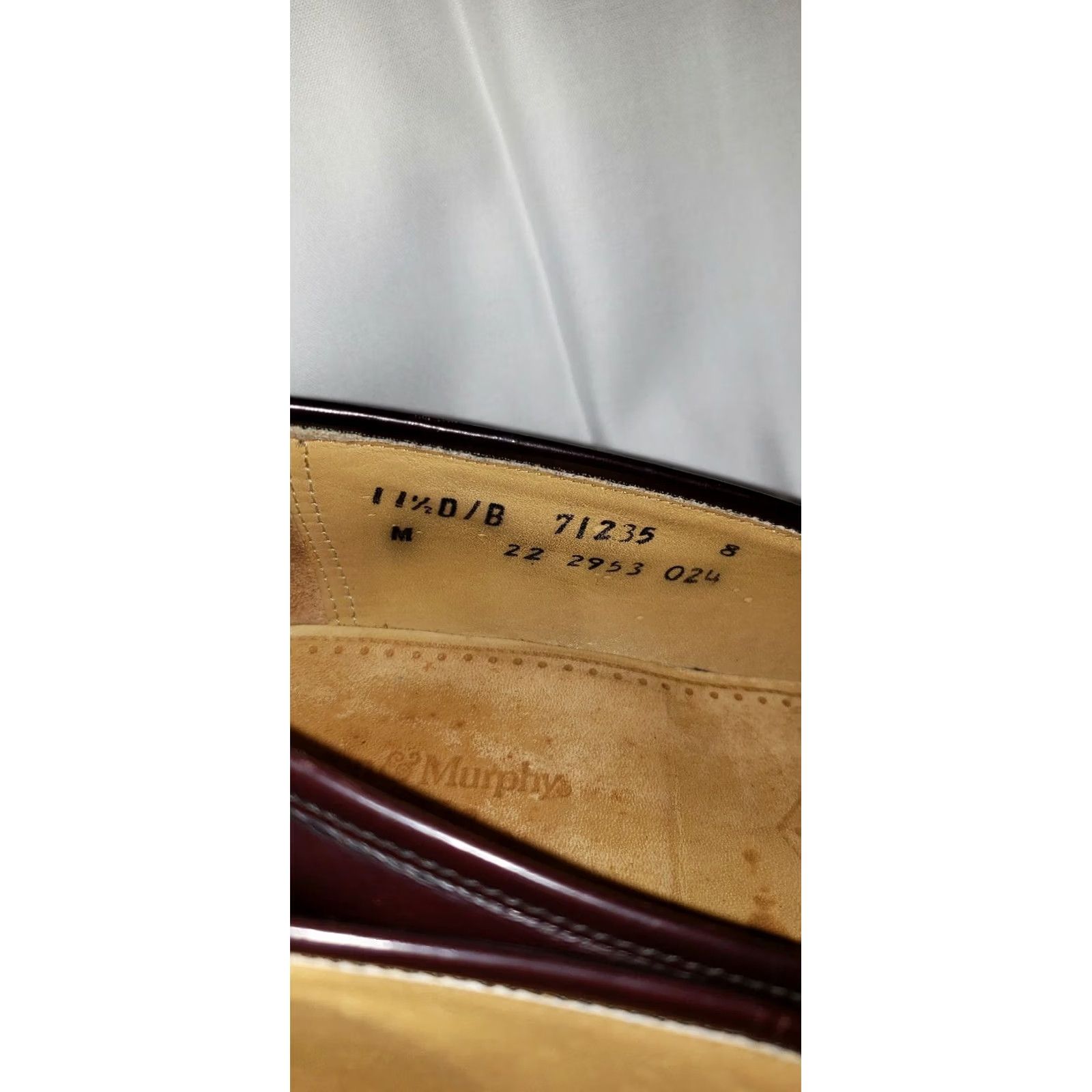 Johnston & Murphy Johnston & Murphy Optima Mens 11.5D Loafer Kilt Tassels Wingtip Burgundy Dark Brown Dress Leather Slip On Shoes Size US 12 / EU 45 - 7 Thumbnail