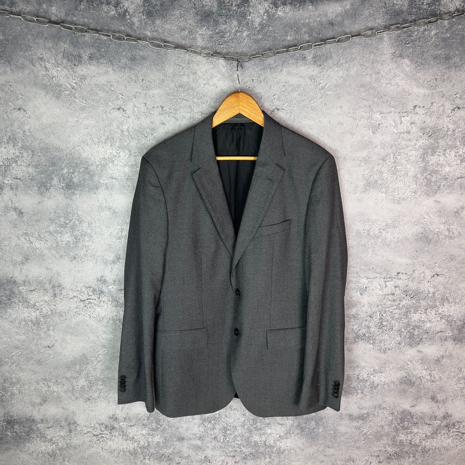 Hugo Boss Hugo Boss Men's Blazer Size US 38R Gray Cupro Long Sleeve` Size 38R - 1 Thumbnail