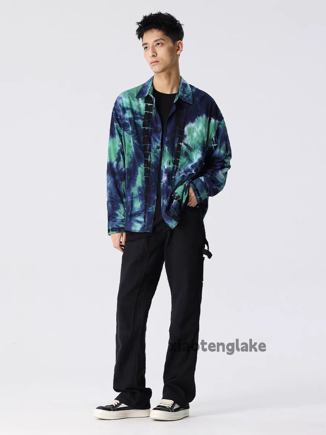Vintage Utility punk yuppie grunge tie dye punk outdoor shirt Size US L / EU 52-54 / 3 - 2 Thumbnail
