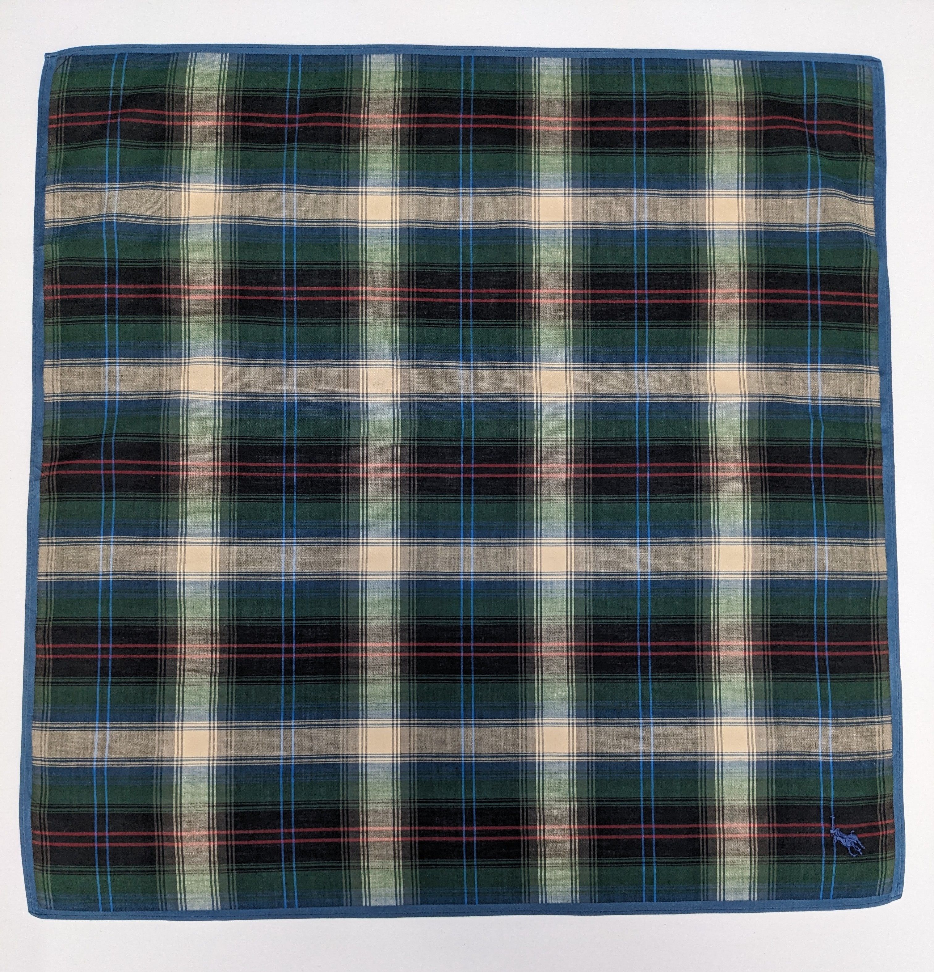 Polo Ralph Lauren Vintage Polo Ralph Lauren Green Tartan Plaid Handkerchief Size ONE SIZE - 3 Thumbnail