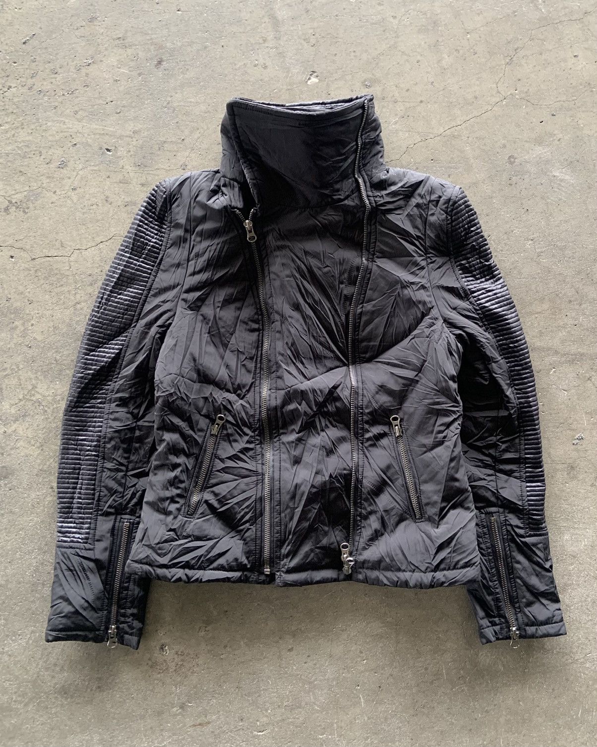 Pre-owned If Six Was Nine X Le Grande Bleu L G B 2000s Denny Rose Isaac Sellam Style Asymmetrical Jacket In Black
