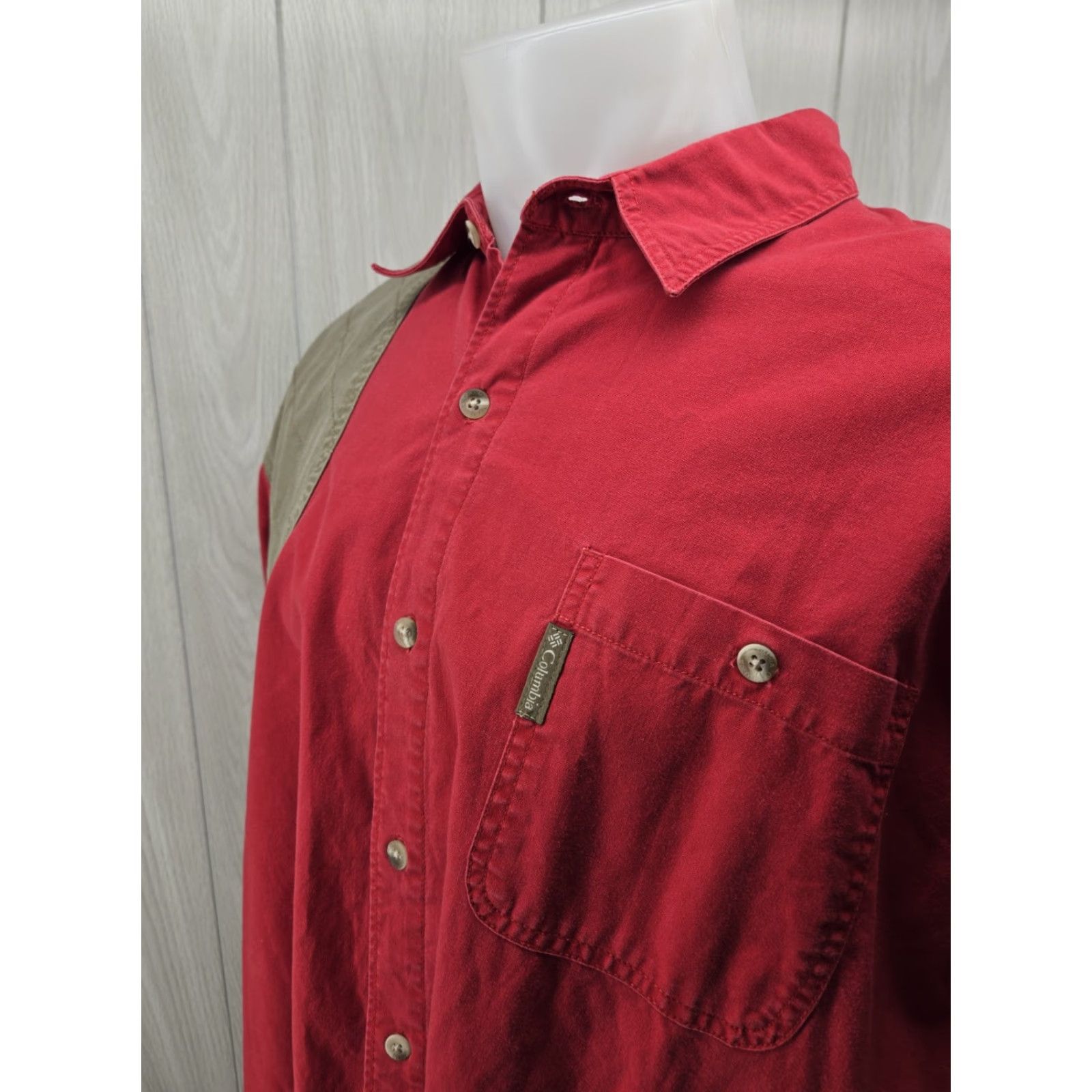 Vintage Columbia Shooting Shirt Adult 2XL Red Beige Cotton Nature Hunting Outdoors Shirt Mens 2XL Button-Up Twill Long Sleeve Casual Workwear Outdoor Vintage Size US XXL / EU 58 / 5 - 5 Thumbnail