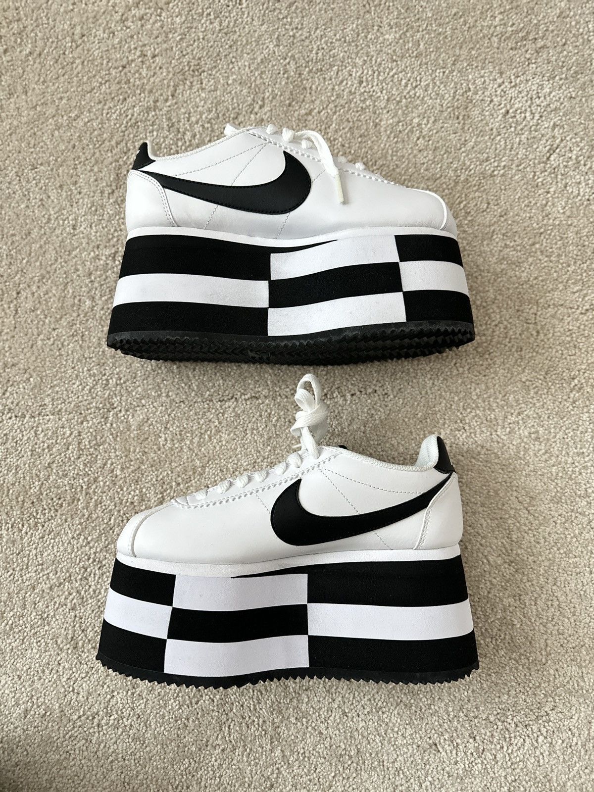 Comme des Garcons × Nike COMME des Garcons x Nike Wmns Cortez 'Check White' Size US 5 / IT 35 - 2 Thumbnail