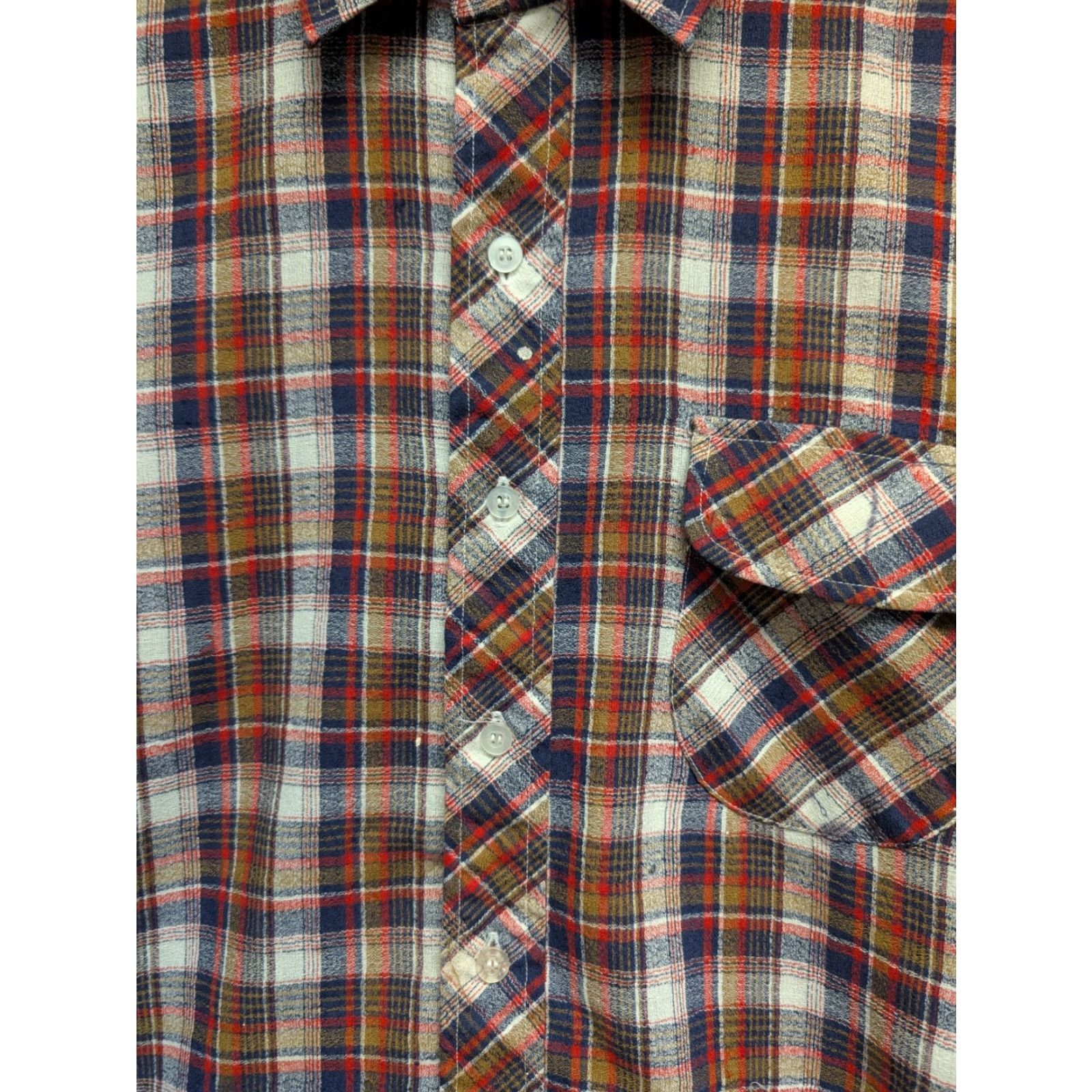 Vintage VINTAGE Alfie California Rockabilly Mod Woven Shirt With collar L 60s Blue Cotton Short Sleeve Button-Front Original 1970s Disco Mens Size US L / EU 52-54 / 3 - 2 Thumbnail