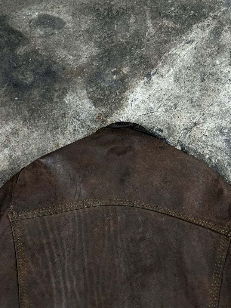 Vintage 90s Vintage Fireman Clasp Leather Bomber Jacket Size US M / EU 48-50 / 2 - 8 Thumbnail