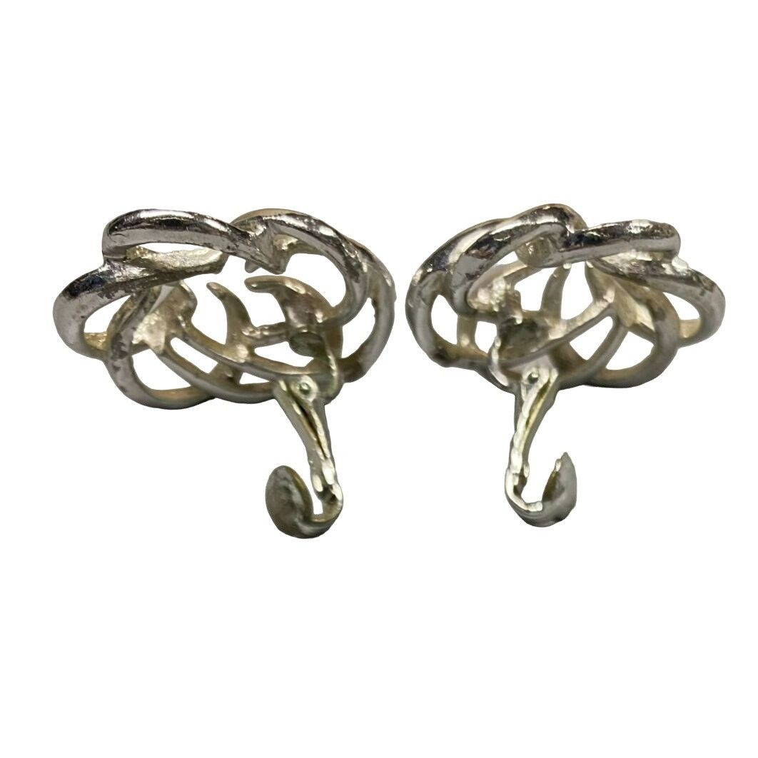 Other Vintage 1967 Sarah Coventry "Tailored Swirl" Silver-Tone Cli Size ONE SIZE - 4 Thumbnail